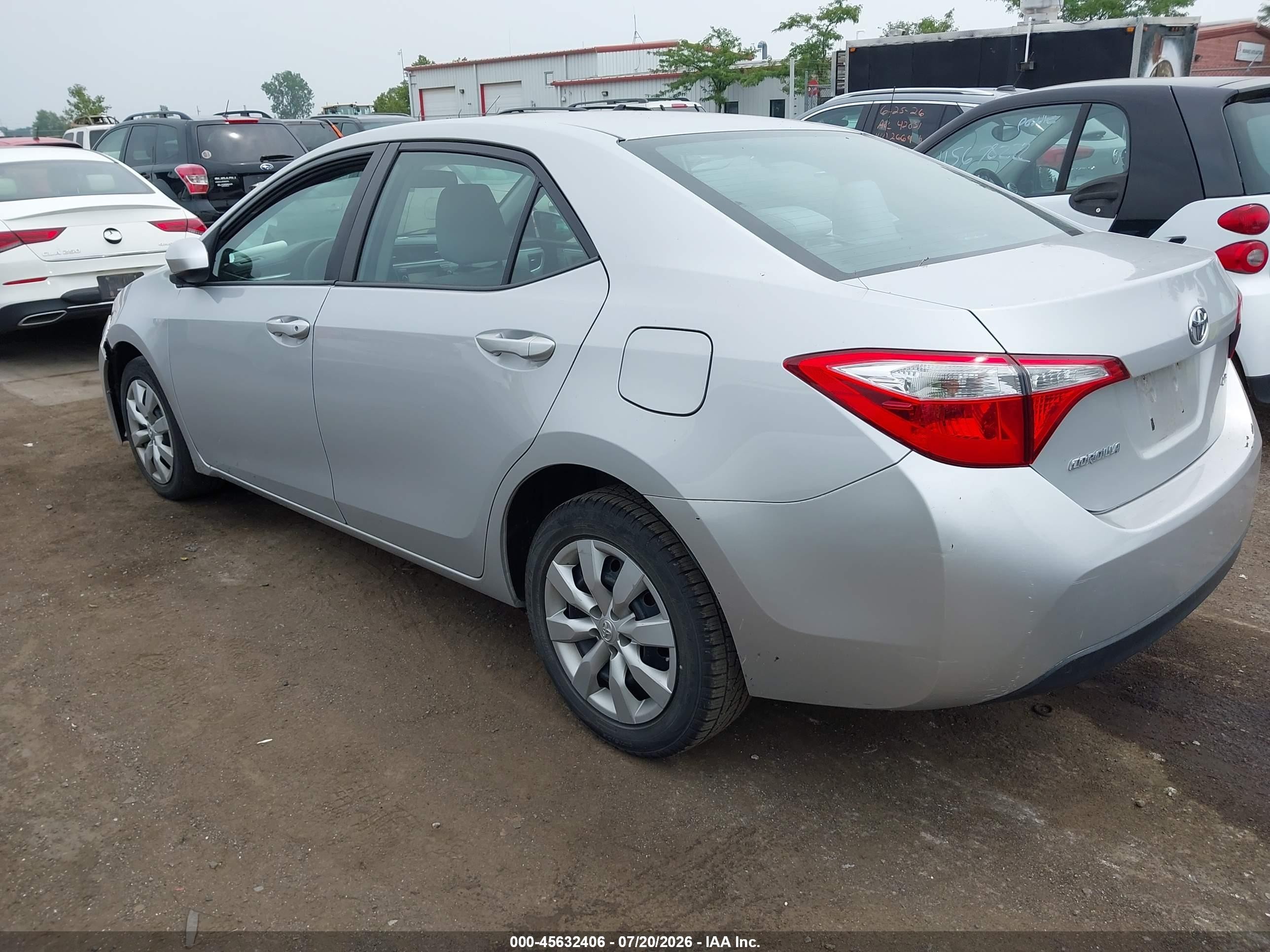 2014 Toyota Corolla Le Silver vin: 2T1BURHE4EC091823