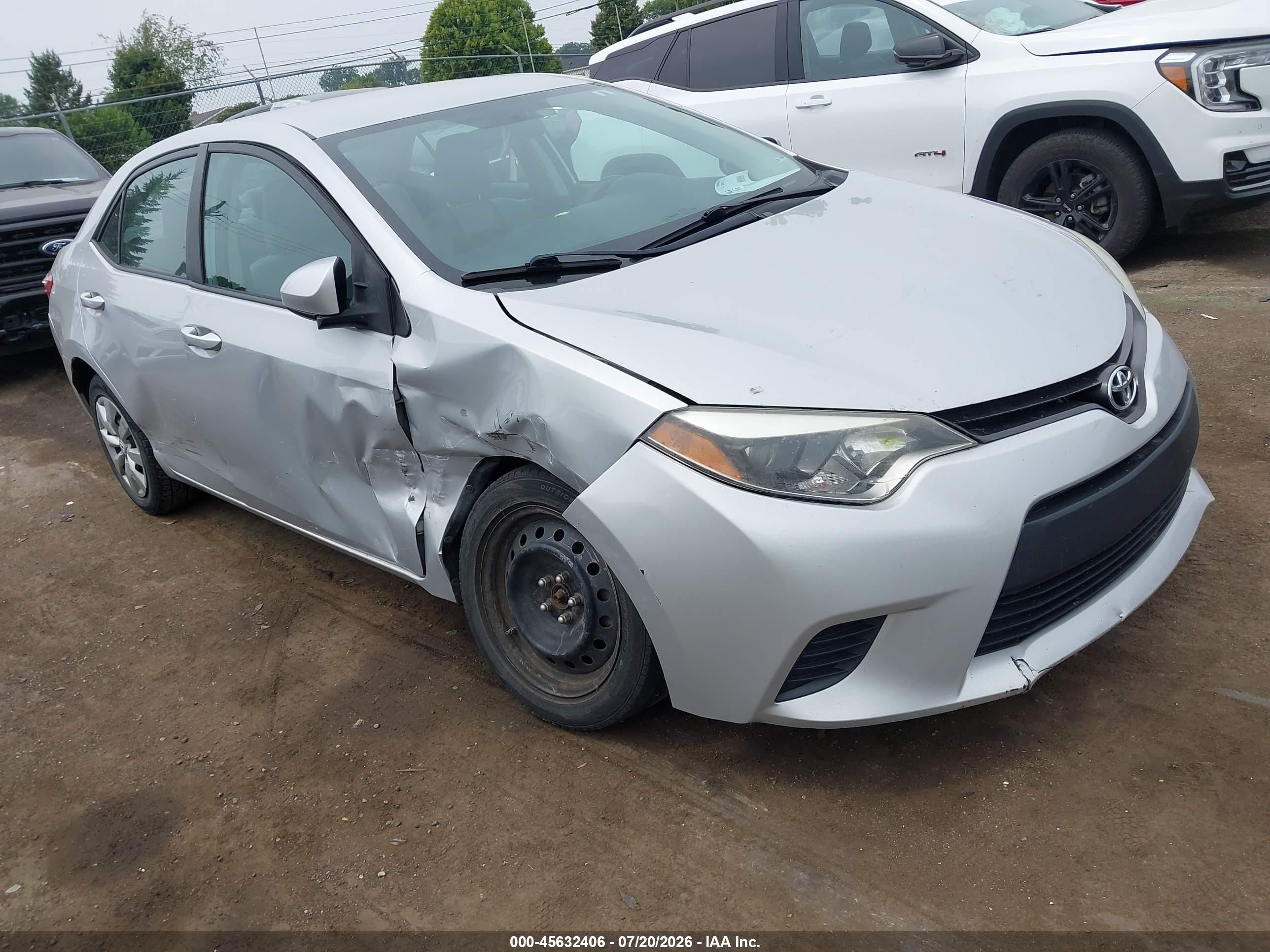 2014 Toyota Corolla Le Silver vin: 2T1BURHE4EC091823