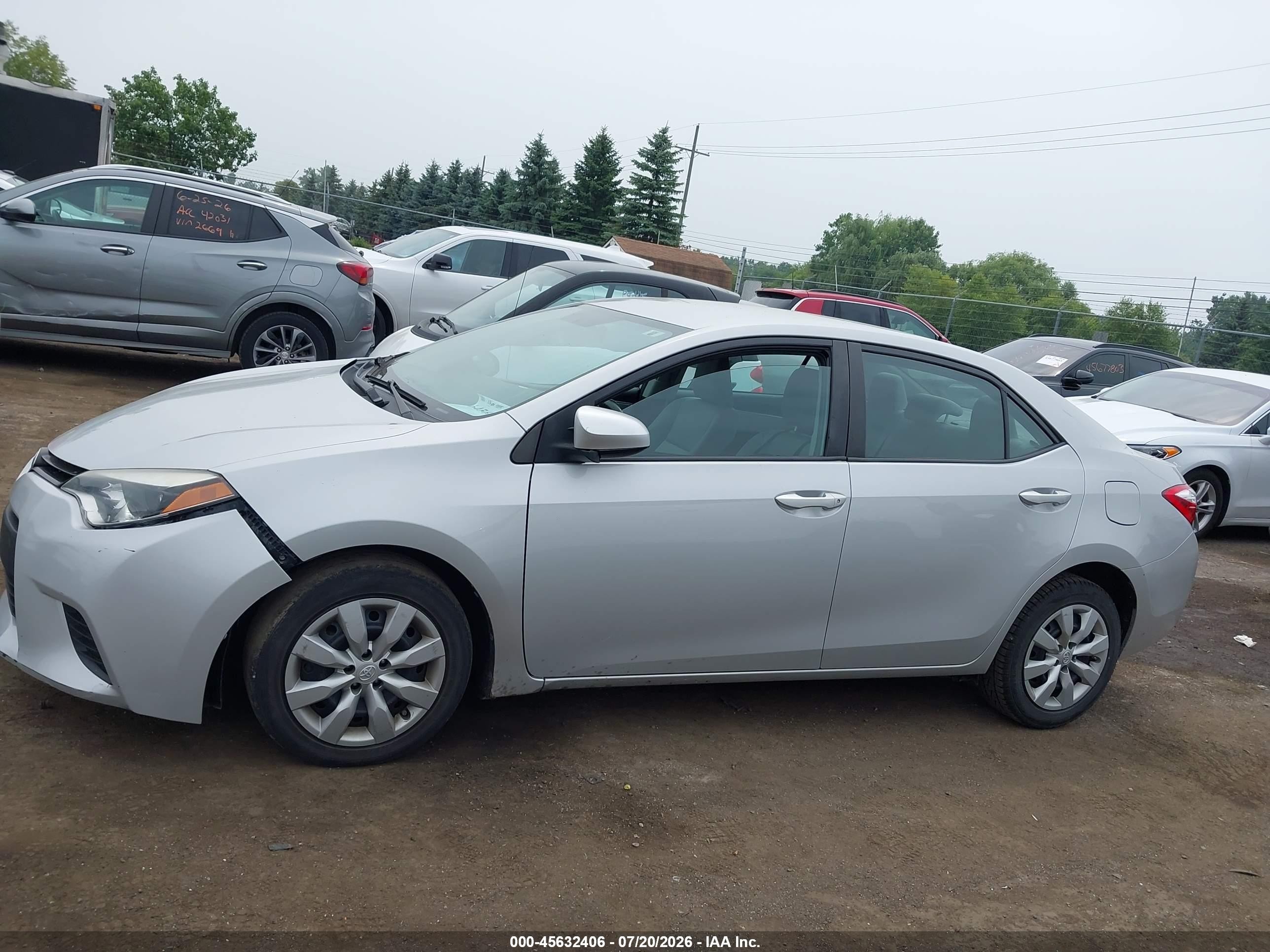 2014 Toyota Corolla Le Silver vin: 2T1BURHE4EC091823