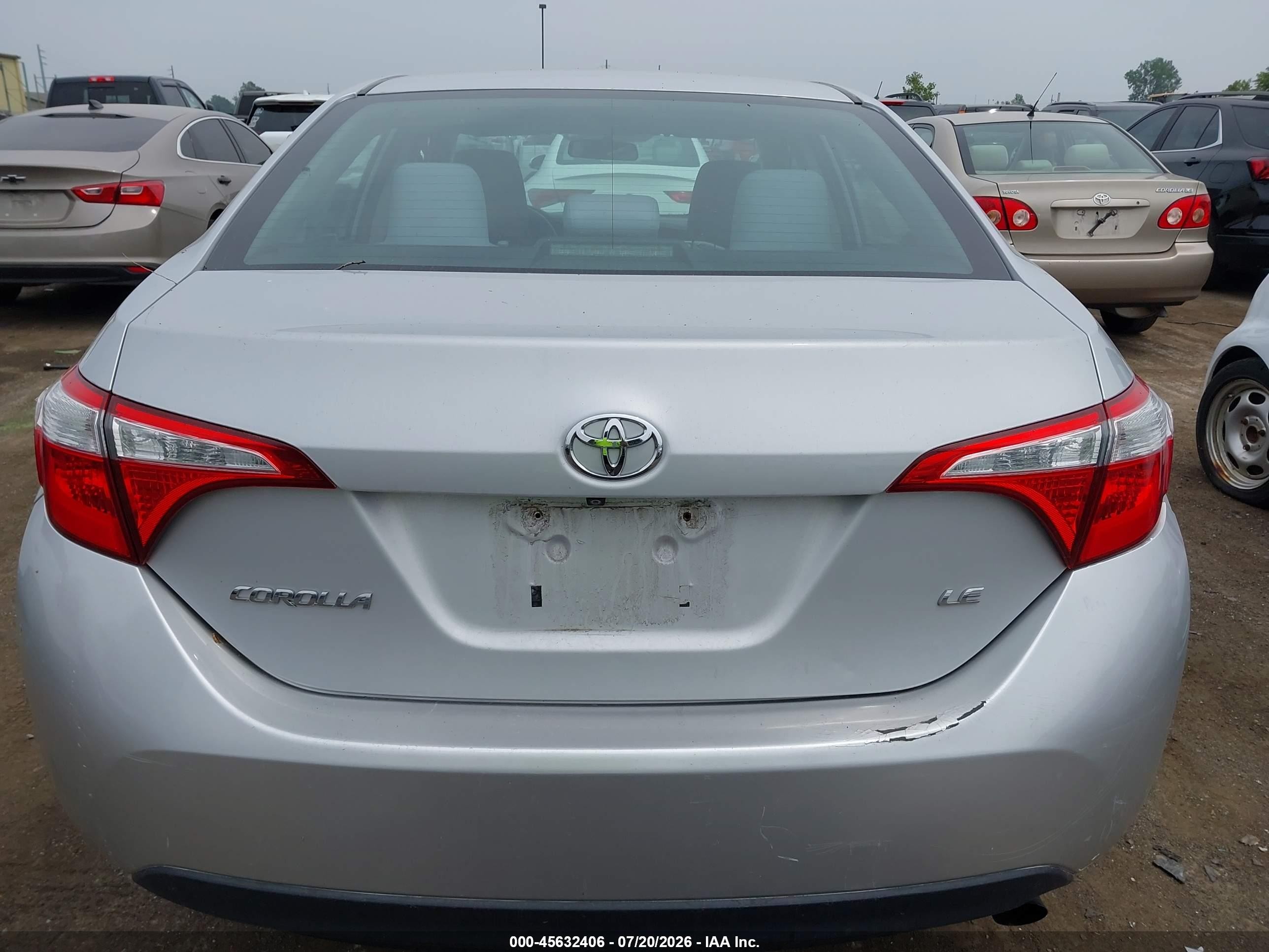 2014 Toyota Corolla Le Silver vin: 2T1BURHE4EC091823