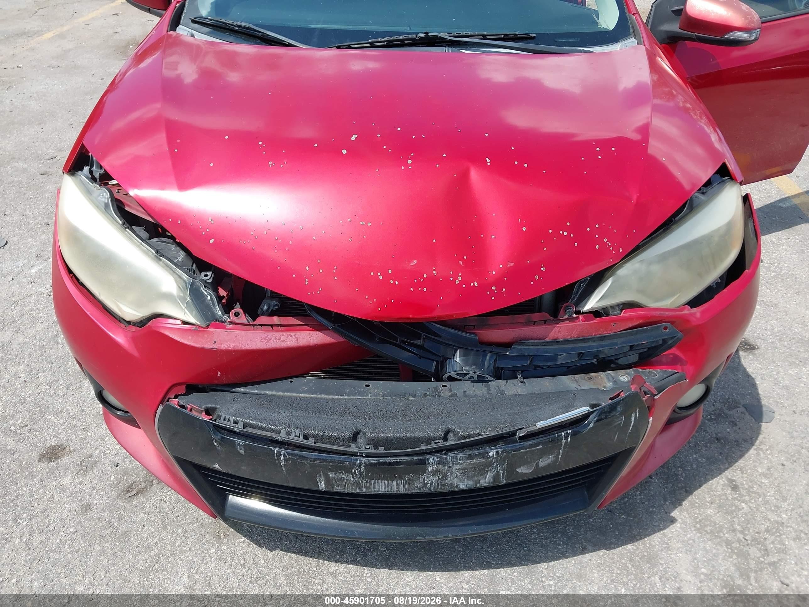 2014 Toyota Corolla S Plus Красный vin: 2T1BURHE4EC096486