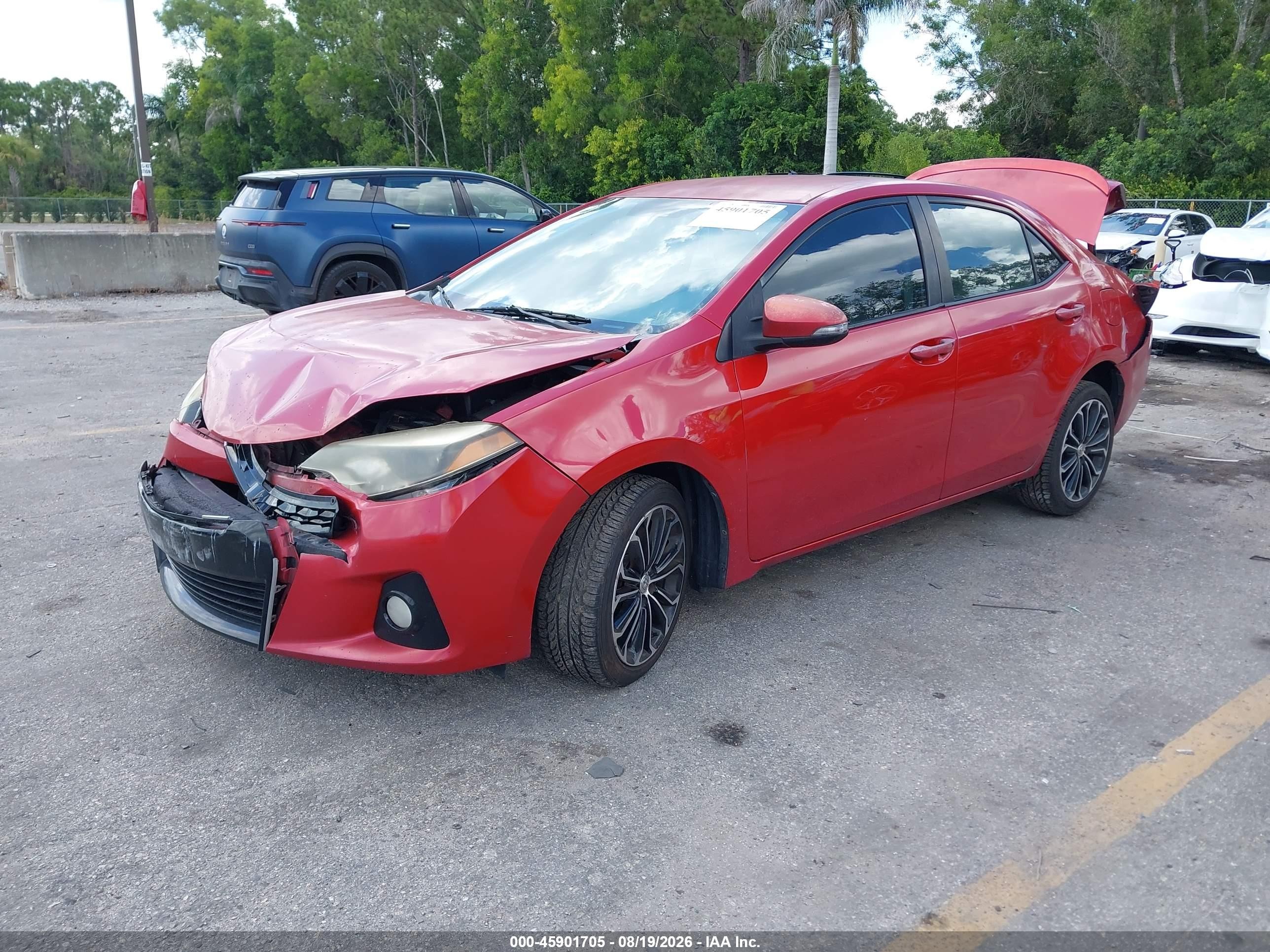 2014 Toyota Corolla S Plus Красный vin: 2T1BURHE4EC096486