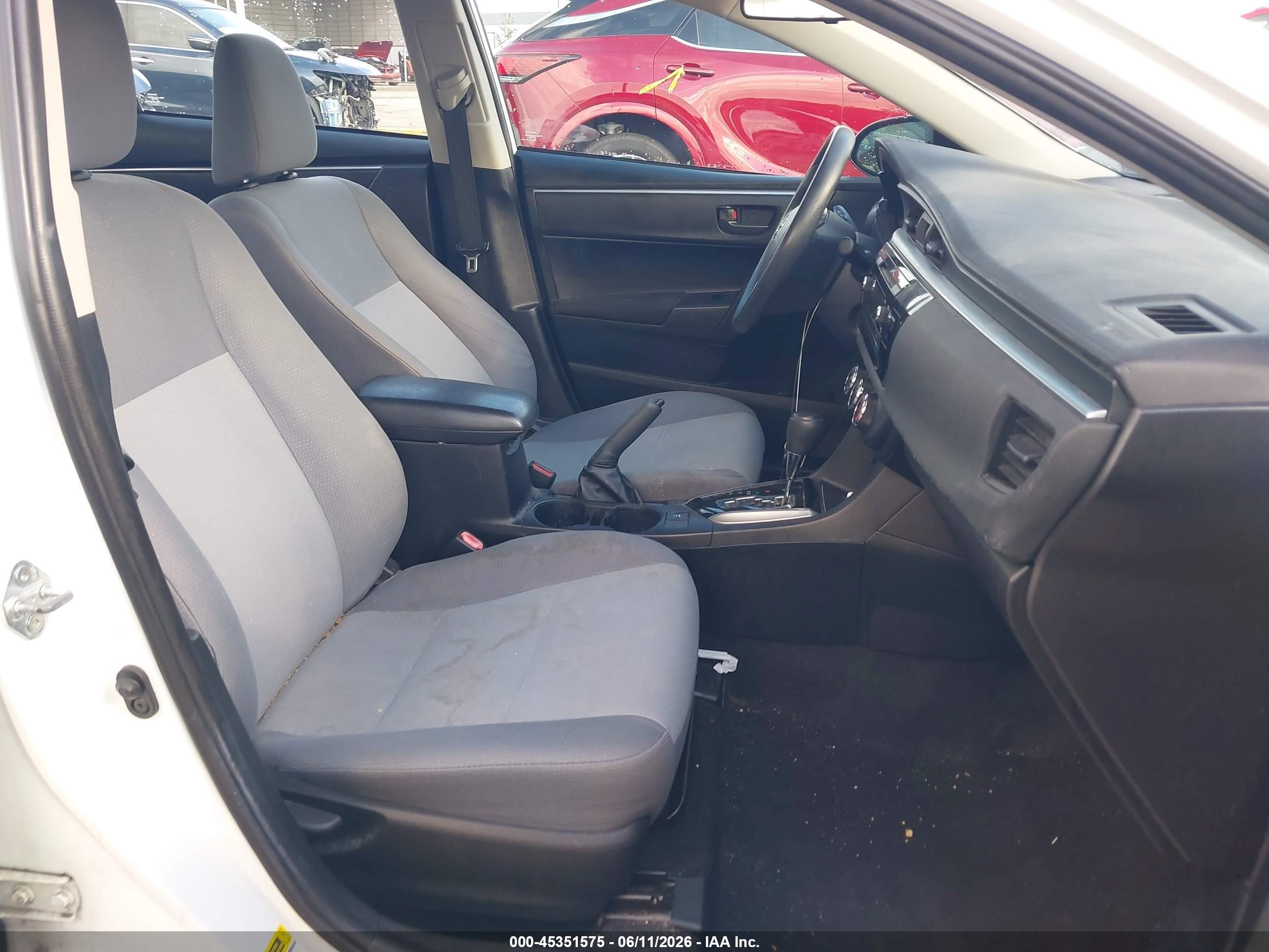 2014 Toyota Corolla L White vin: 2T1BURHE4EC105073