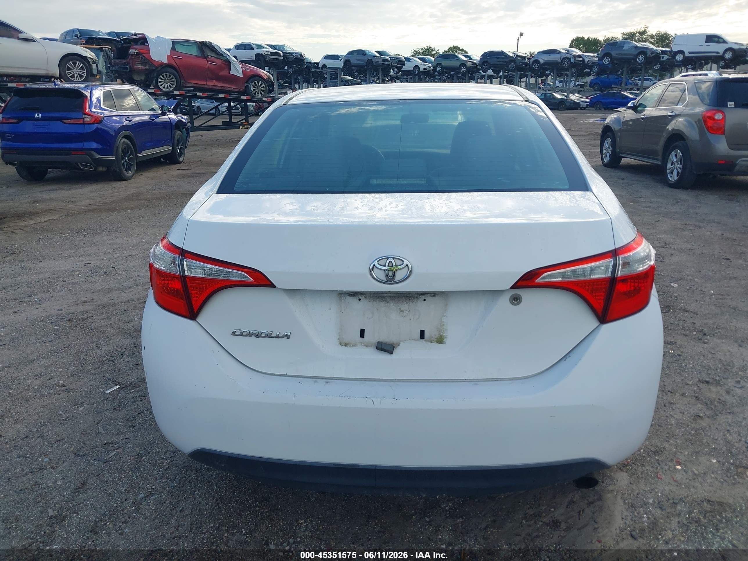 2014 Toyota Corolla L White vin: 2T1BURHE4EC105073