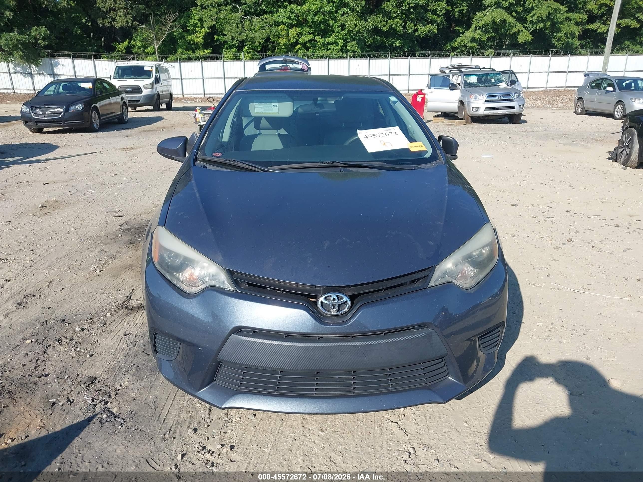 2014 Toyota Corolla Le Серый vin: 2T1BURHE4EC111505