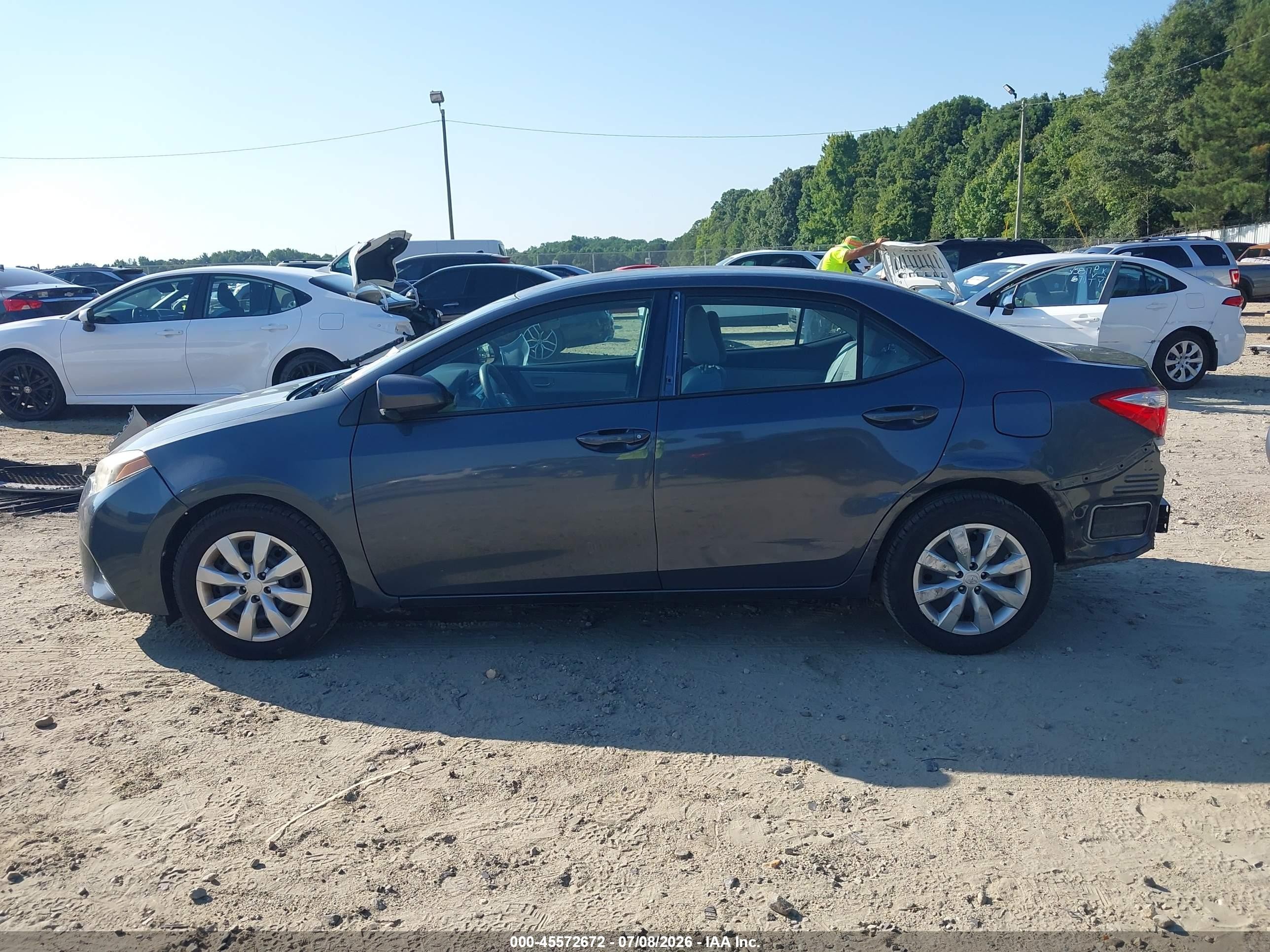 2014 Toyota Corolla Le Серый vin: 2T1BURHE4EC111505