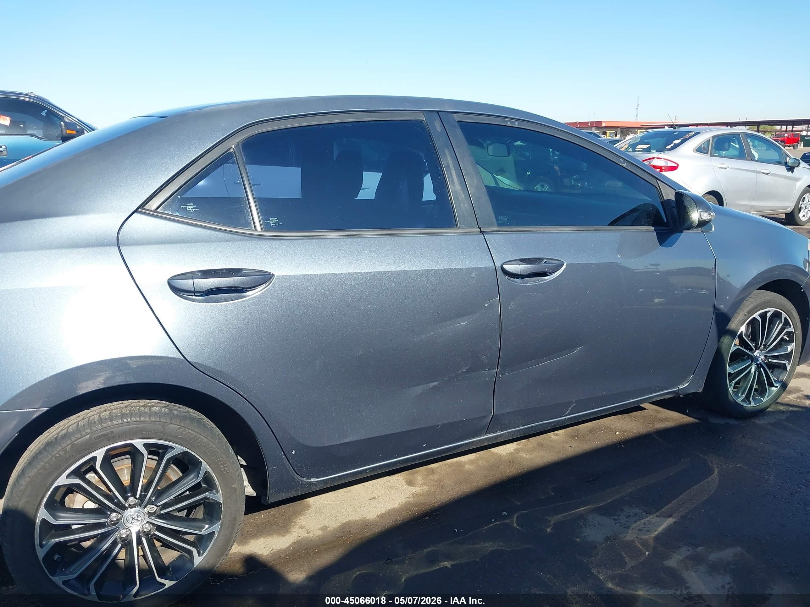2014 Toyota Corolla S Plus Gray vin: 2T1BURHE4EC113013