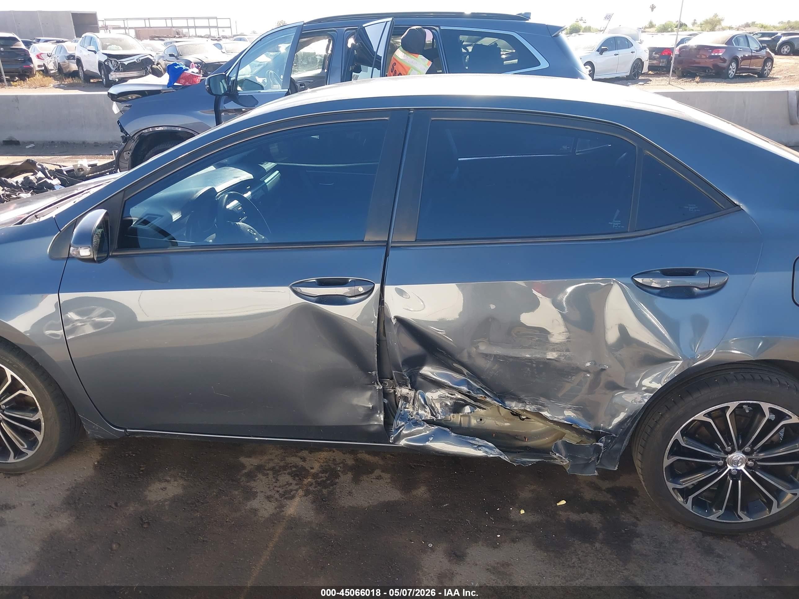 2014 Toyota Corolla S Plus Gray vin: 2T1BURHE4EC113013