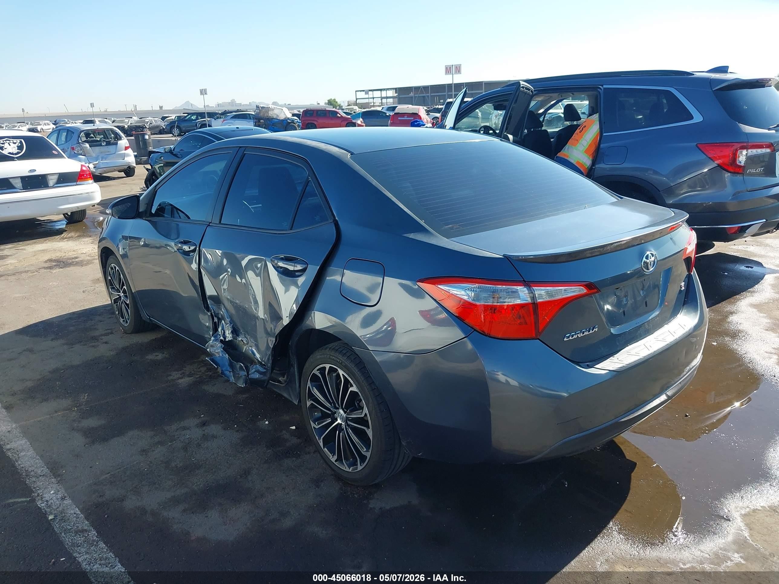 2014 Toyota Corolla S Plus Gray vin: 2T1BURHE4EC113013