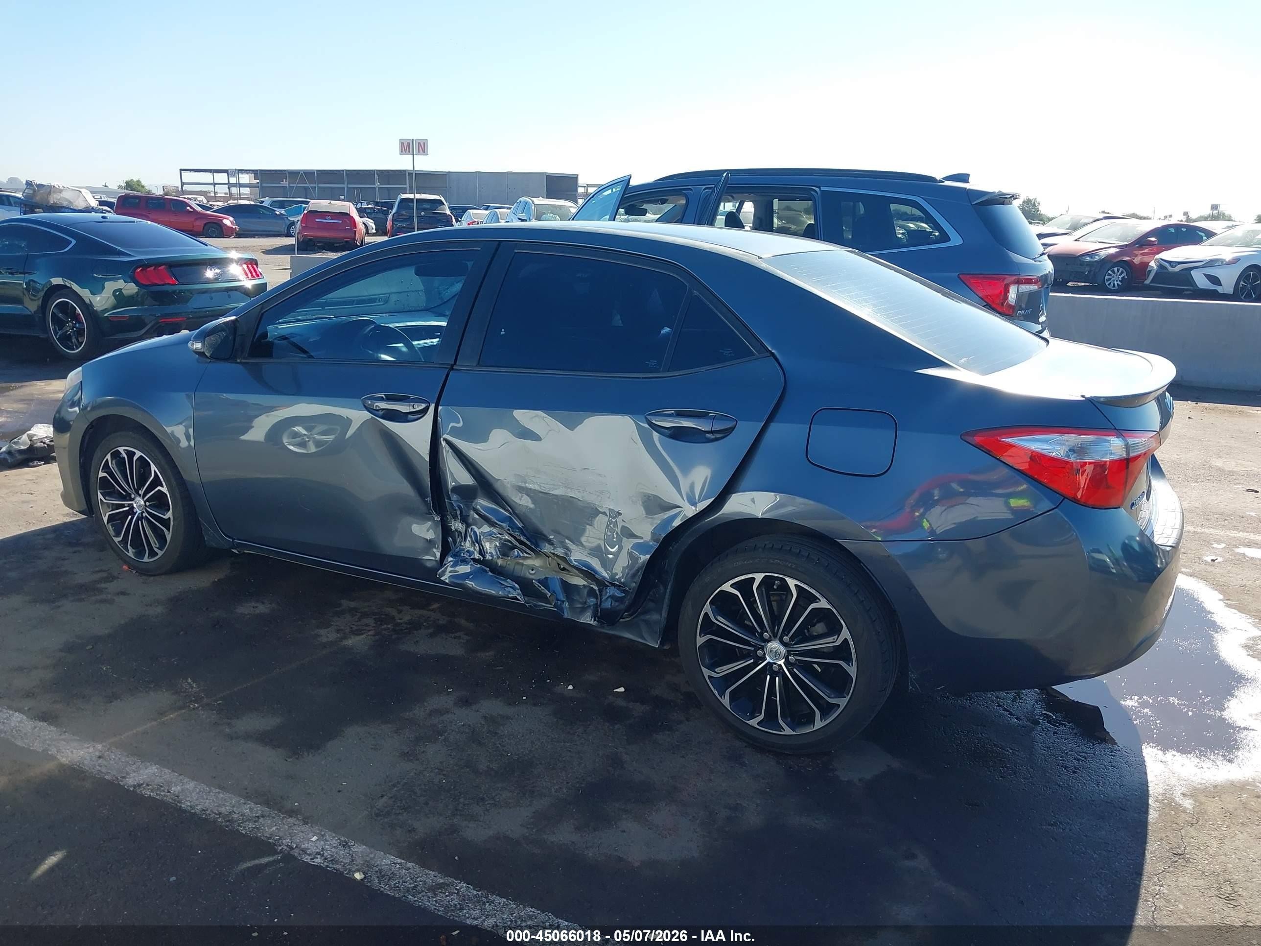2014 Toyota Corolla S Plus Gray vin: 2T1BURHE4EC113013