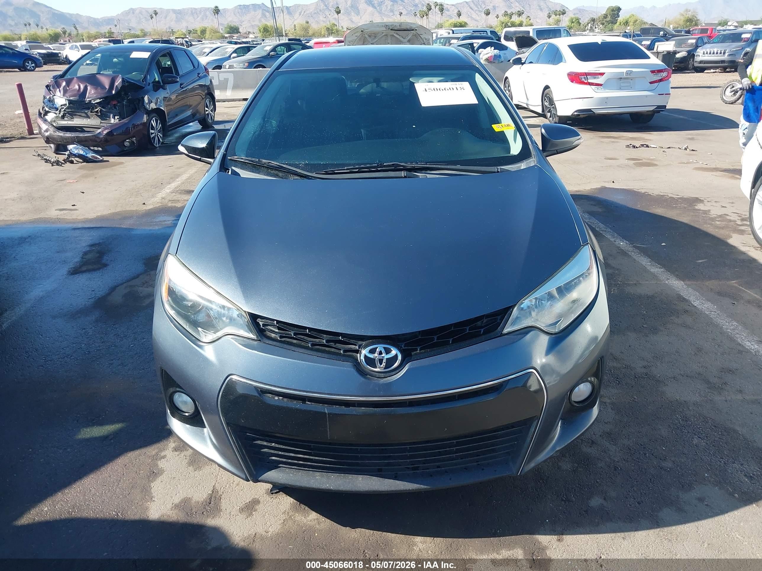2014 Toyota Corolla S Plus Gray vin: 2T1BURHE4EC113013