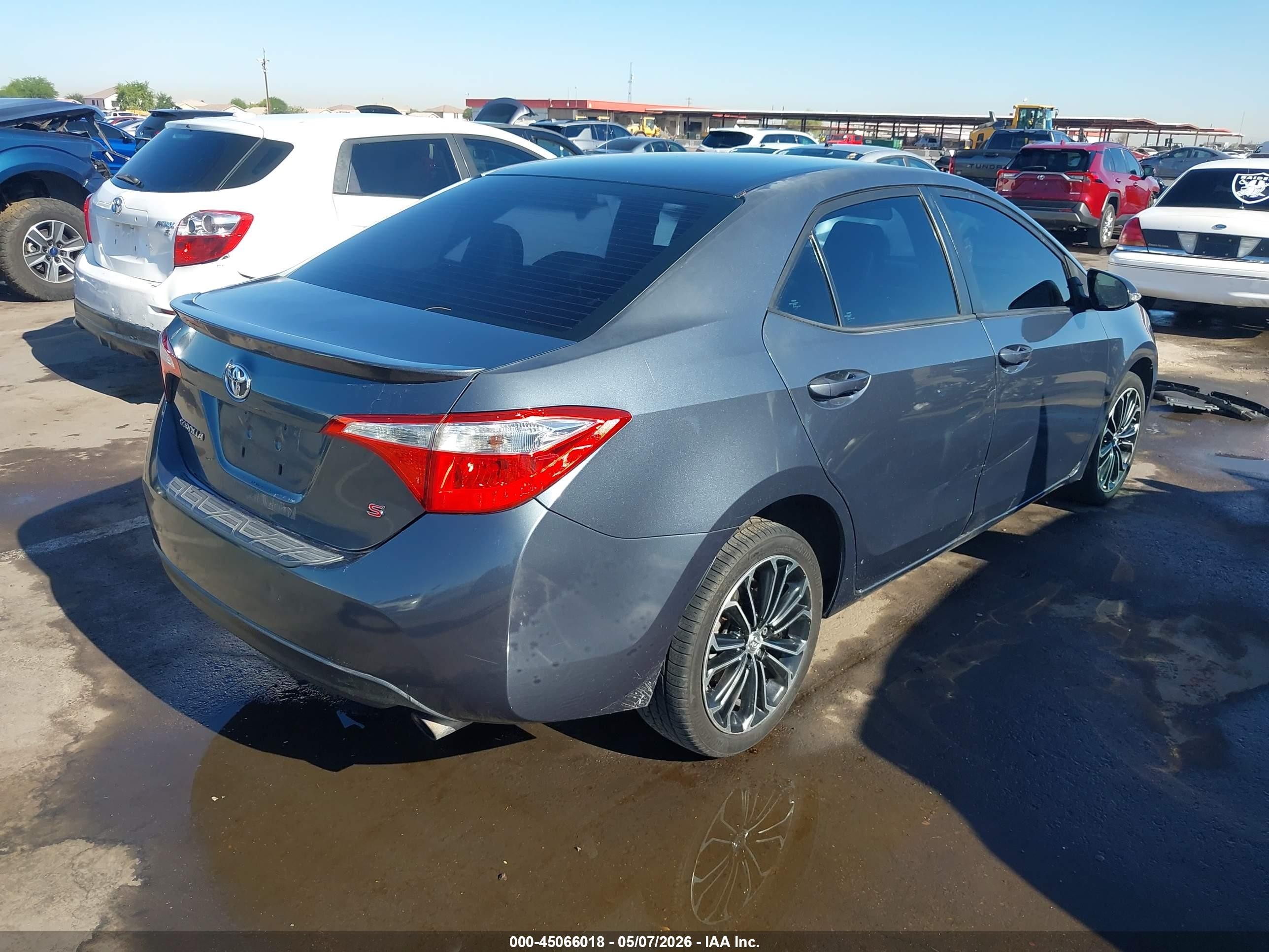 2014 Toyota Corolla S Plus Gray vin: 2T1BURHE4EC113013