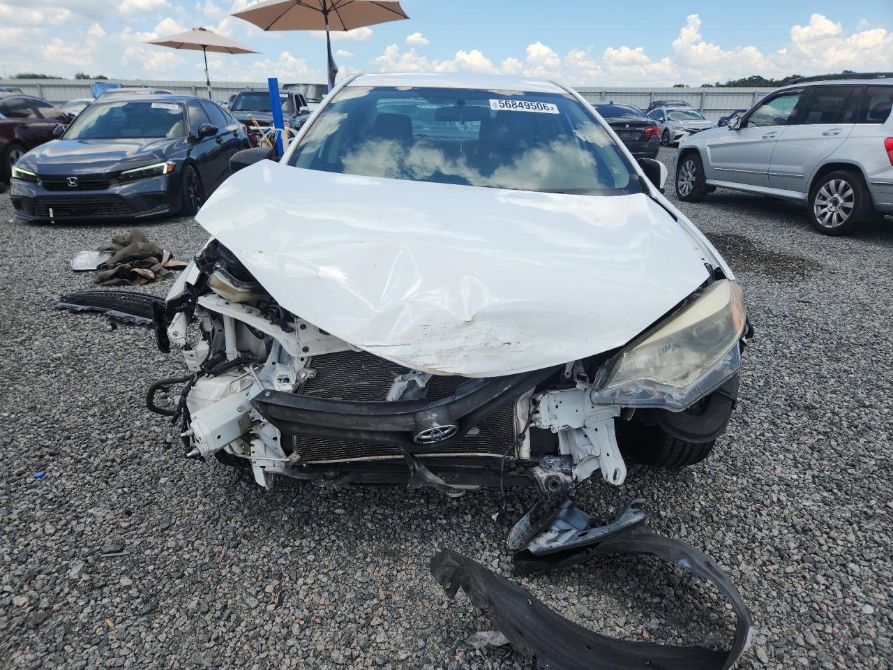 2014 Toyota Corolla Le White vin: 2T1BURHE4EC121208