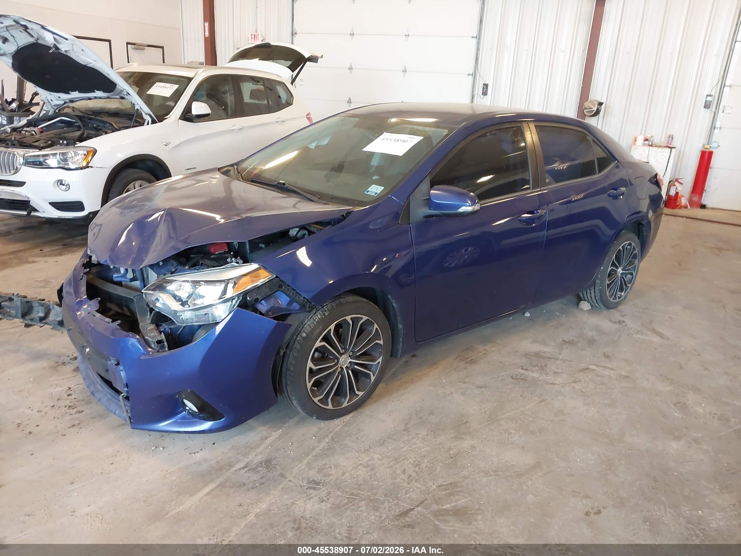 2014 Toyota Corolla S Plus Blue vin: 2T1BURHE4EC127381