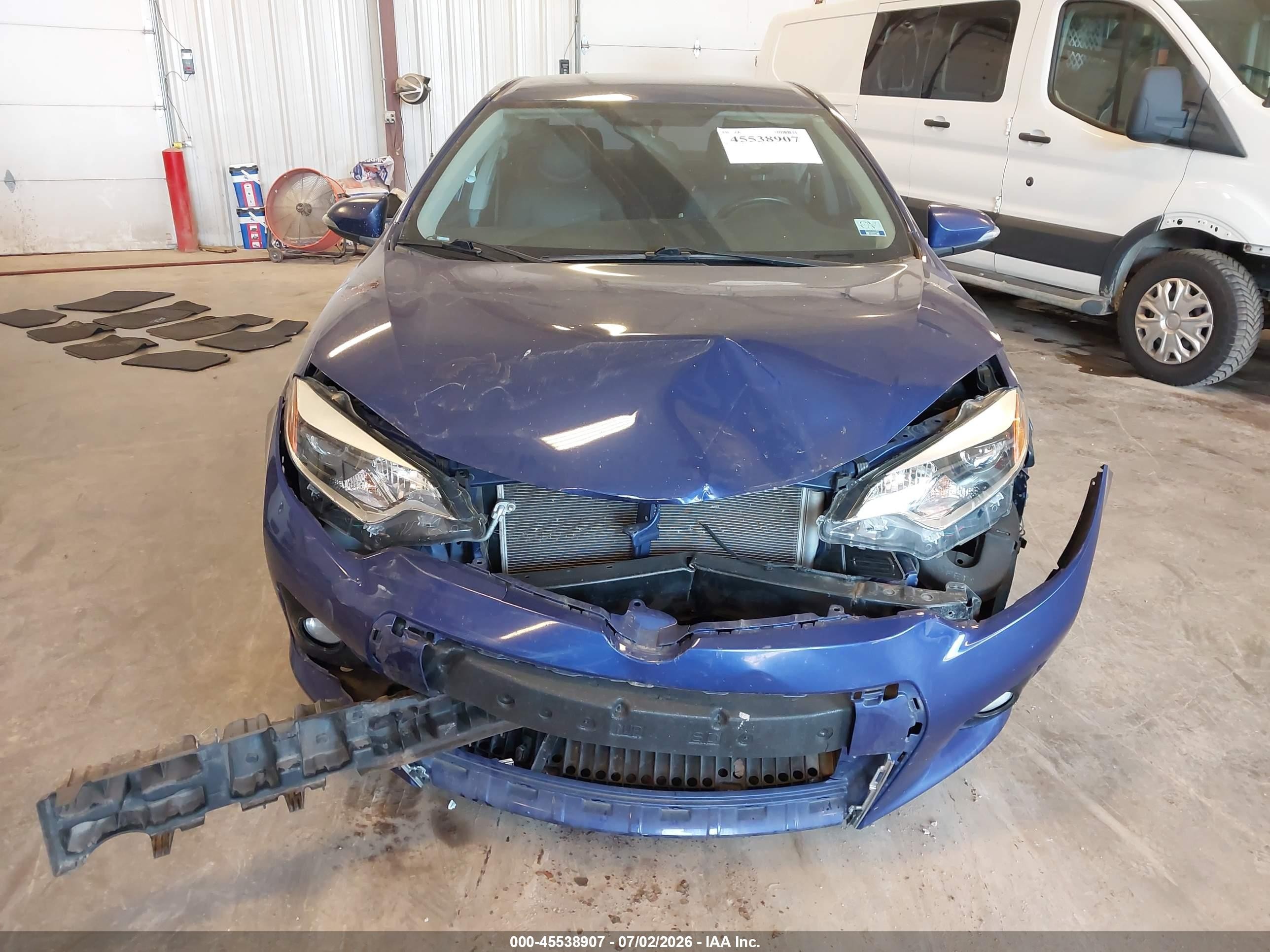 2014 Toyota Corolla S Plus Blue vin: 2T1BURHE4EC127381