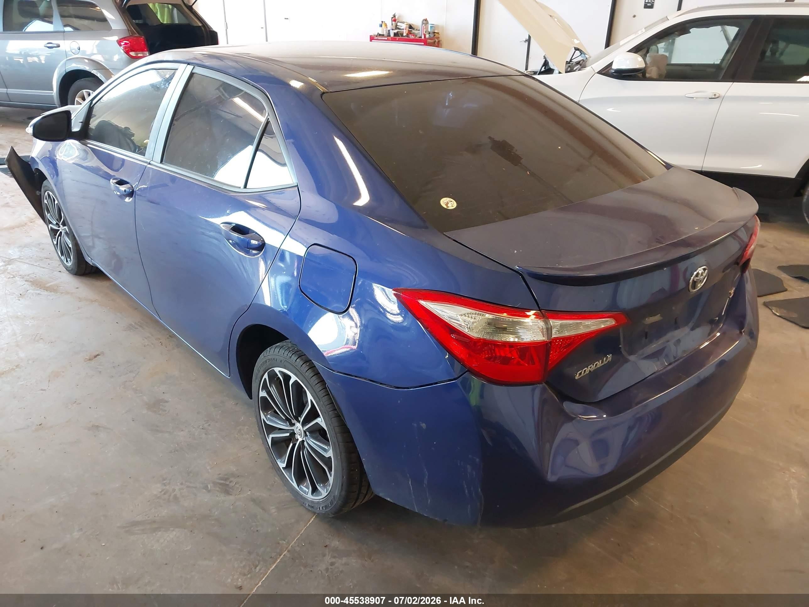 2014 Toyota Corolla S Plus Blue vin: 2T1BURHE4EC127381