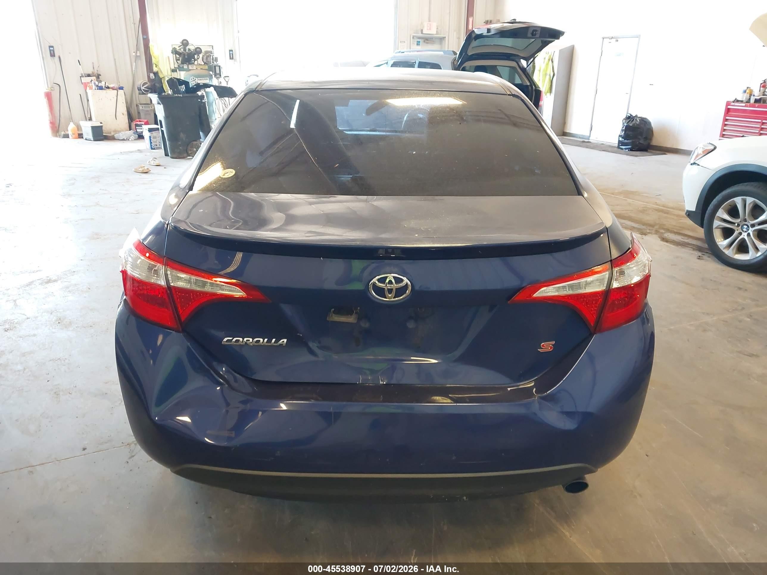 2014 Toyota Corolla S Plus Blue vin: 2T1BURHE4EC127381
