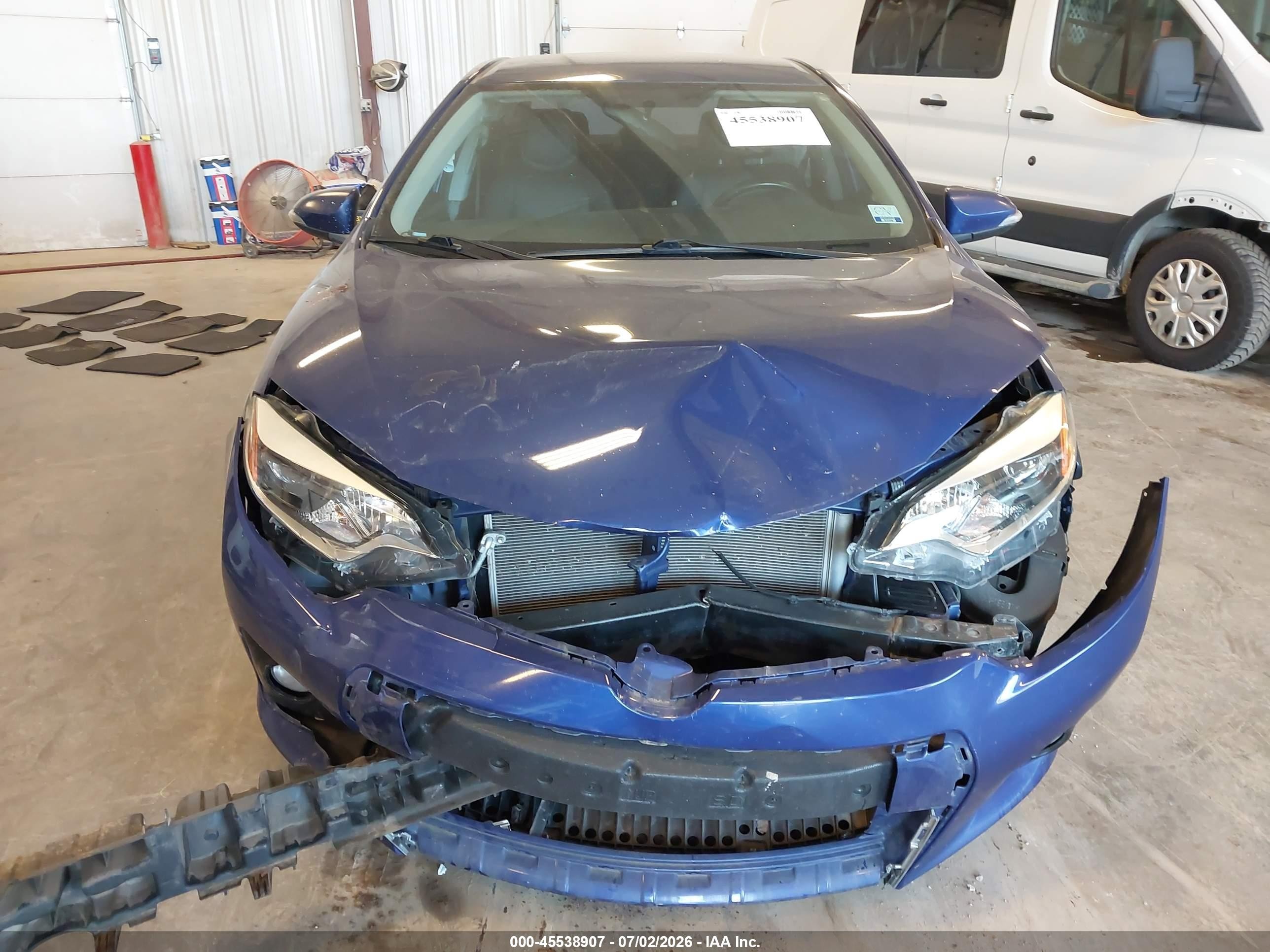 2014 Toyota Corolla S Plus Blue vin: 2T1BURHE4EC127381