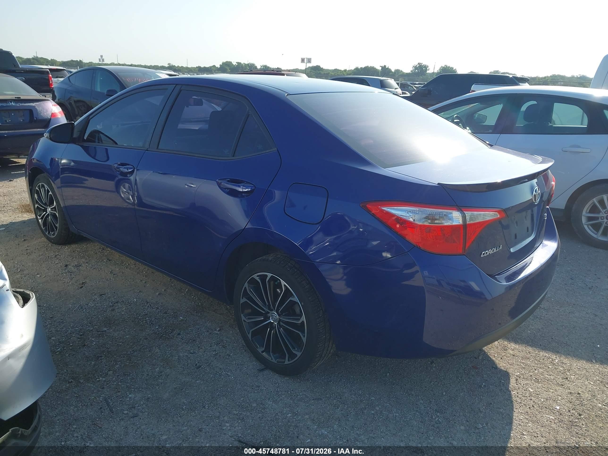 2014 Toyota Corolla S Plus Blue vin: 2T1BURHE4EC129308