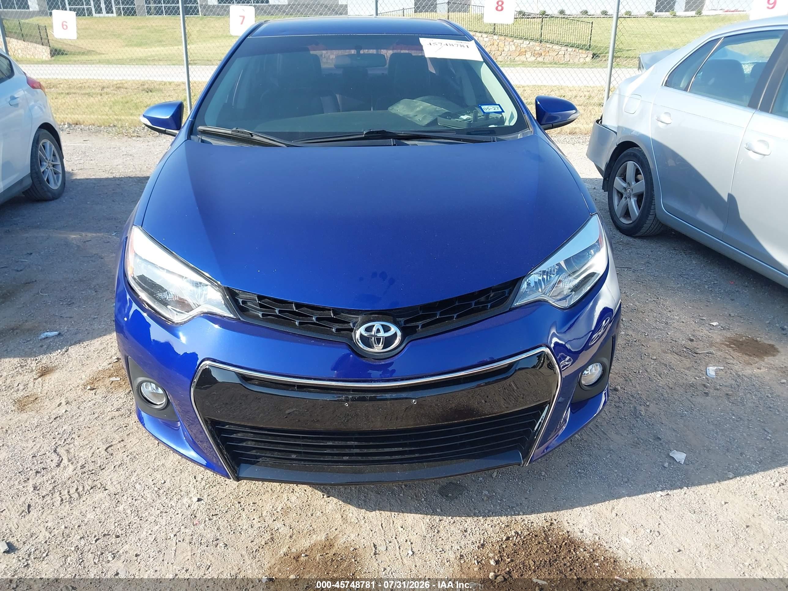2014 Toyota Corolla S Plus Blue vin: 2T1BURHE4EC129308