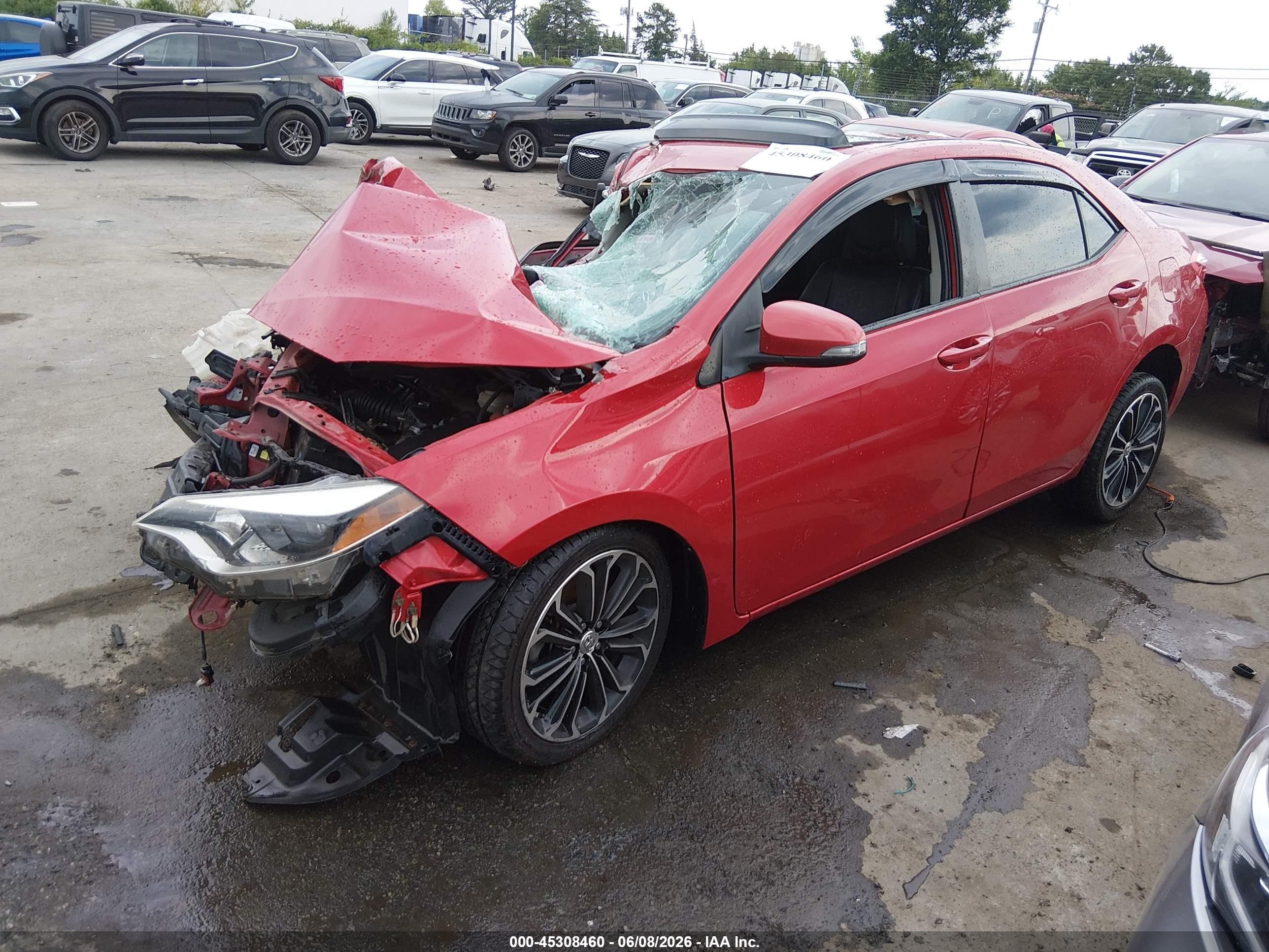 2014 Toyota Corolla S Premium Red vin: 2T1BURHE4EC130071