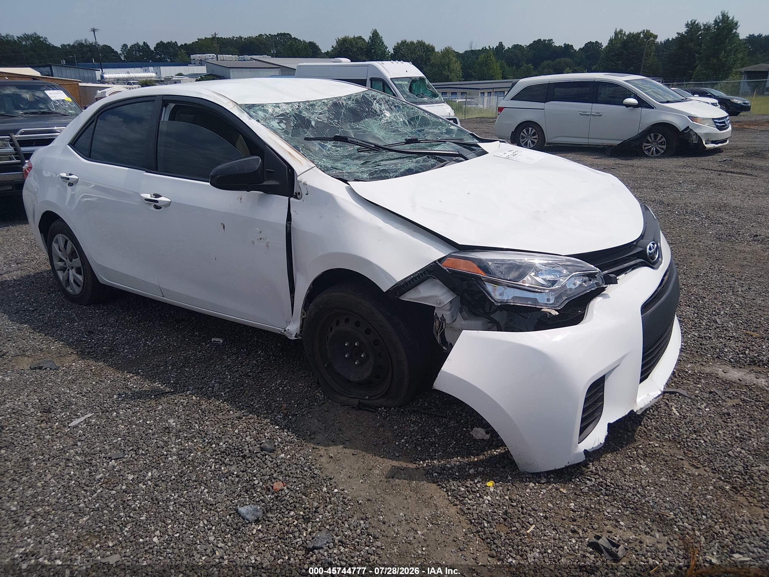 2014 Toyota Corolla Le White vin: 2T1BURHE4EC131978