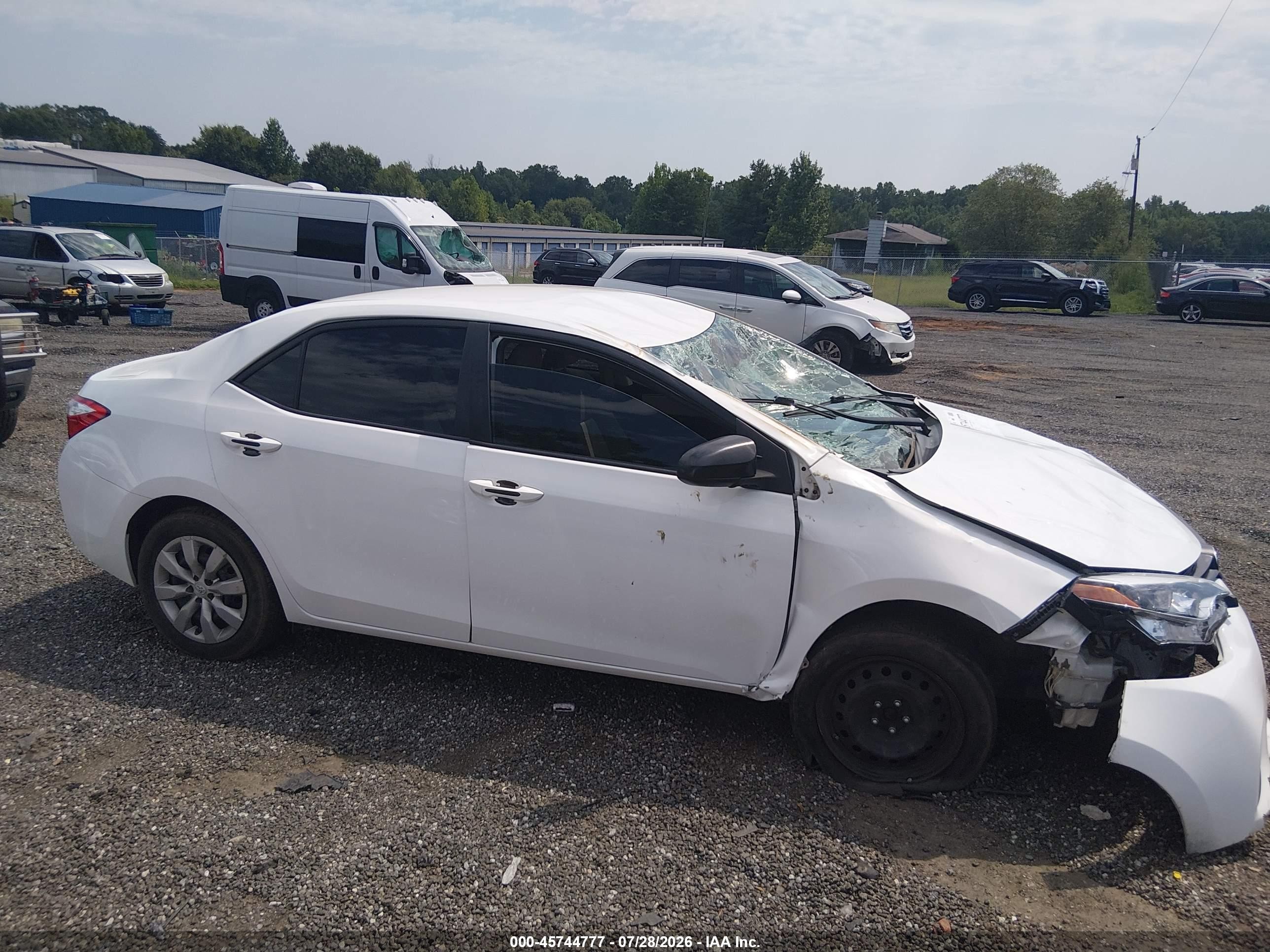 2014 Toyota Corolla Le White vin: 2T1BURHE4EC131978
