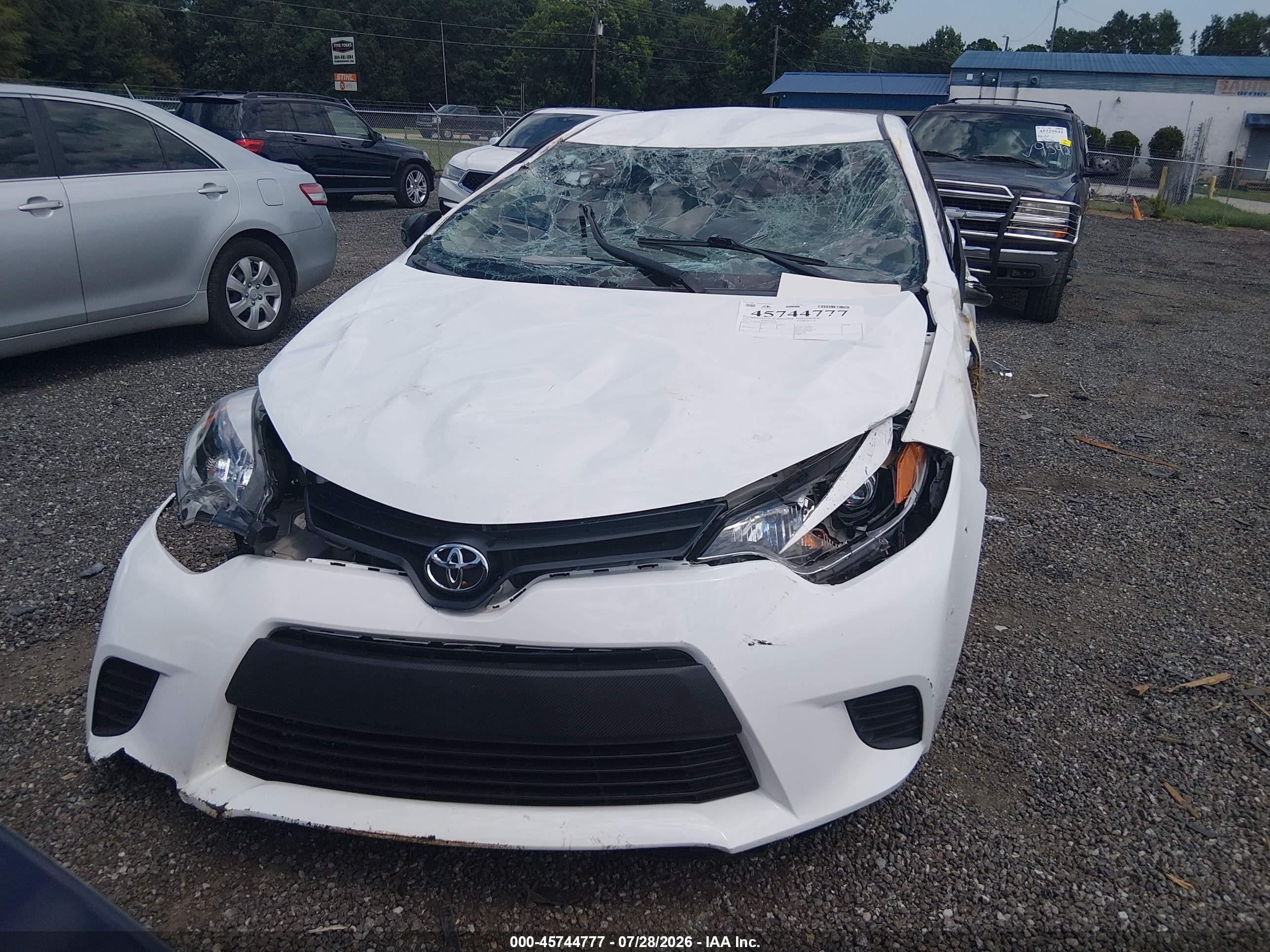 2014 Toyota Corolla Le White vin: 2T1BURHE4EC131978