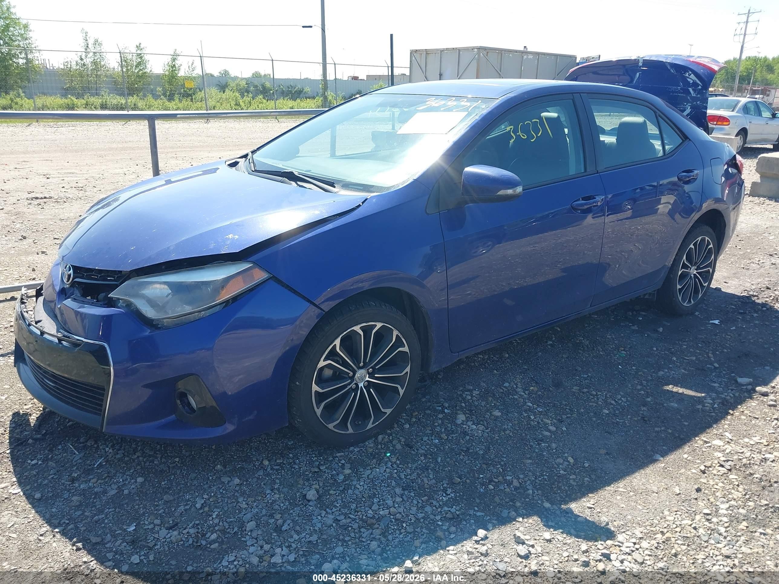 2014 Toyota Corolla S Plus Blue vin: 2T1BURHE4EC140003