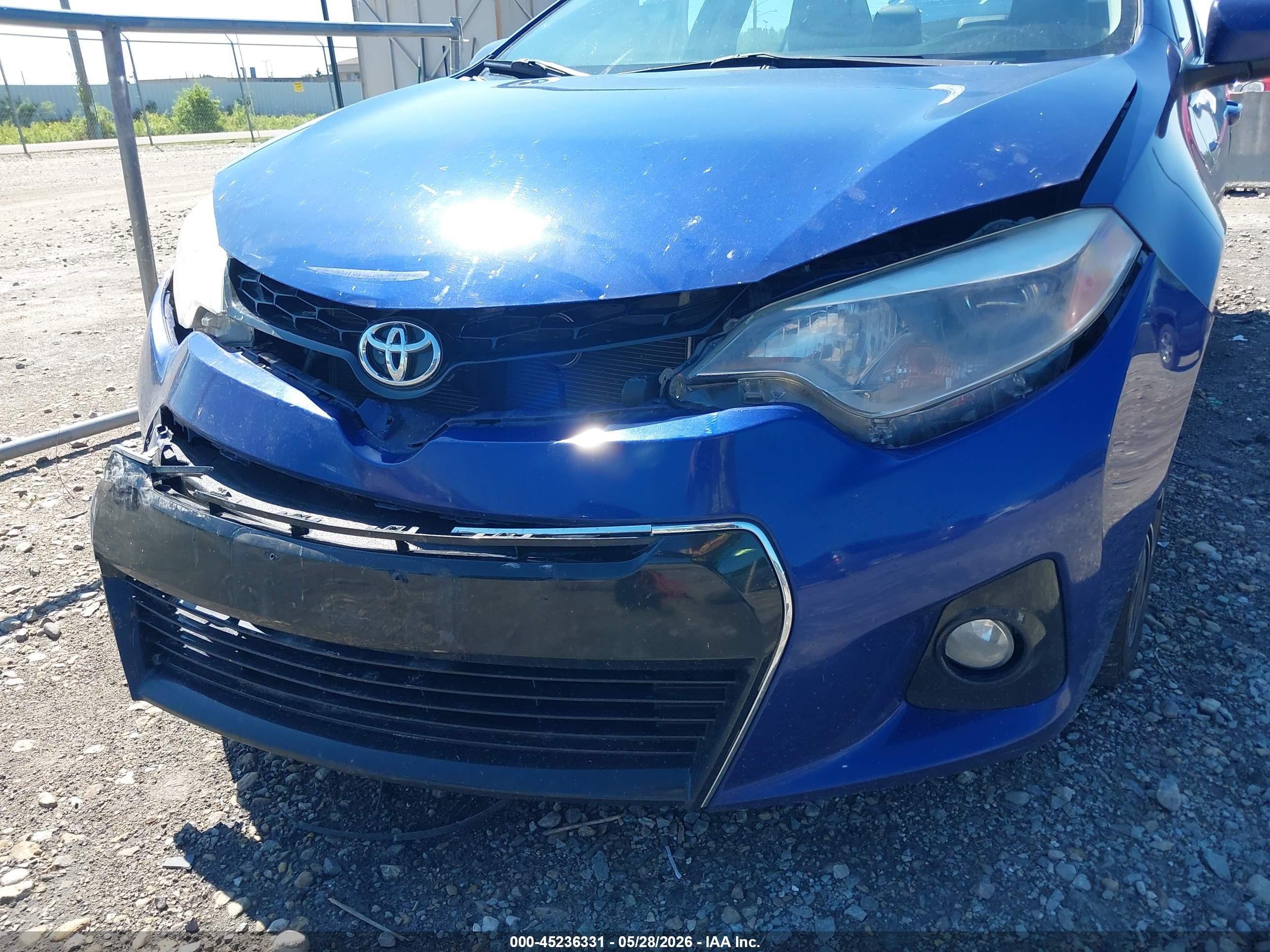 2014 Toyota Corolla S Plus Blue vin: 2T1BURHE4EC140003
