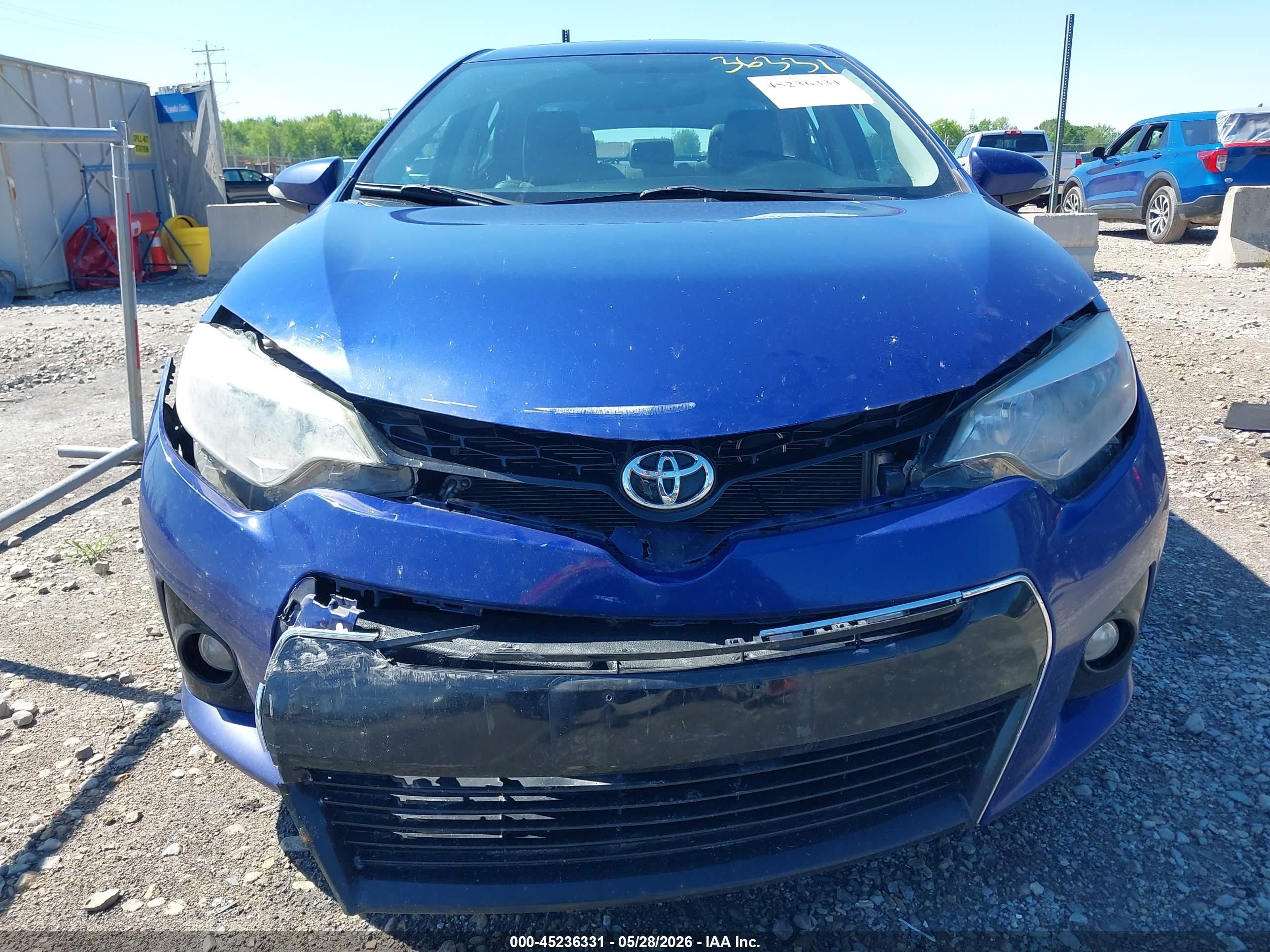 2014 Toyota Corolla S Plus Blue vin: 2T1BURHE4EC140003