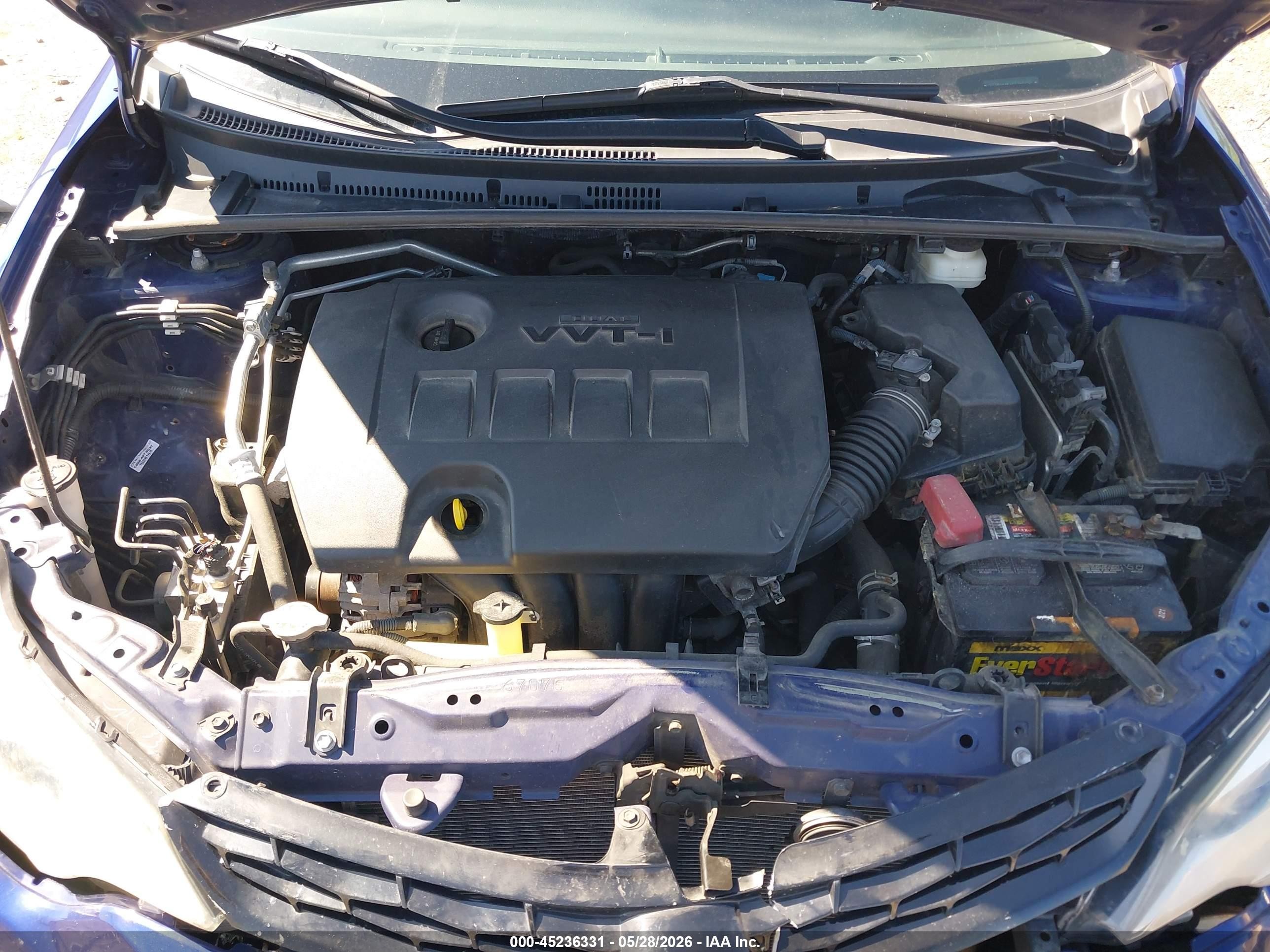 2014 Toyota Corolla S Plus Blue vin: 2T1BURHE4EC140003