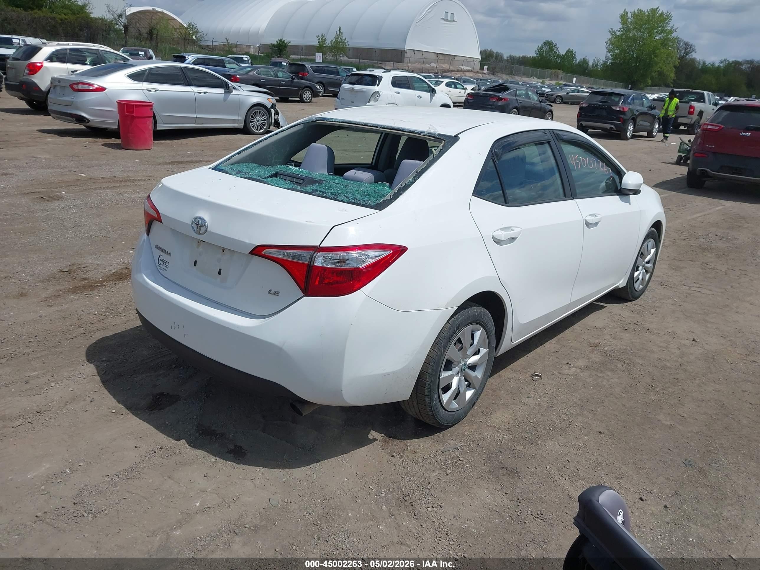 2014 Toyota Corolla Le White vin: 2T1BURHE4EC180209