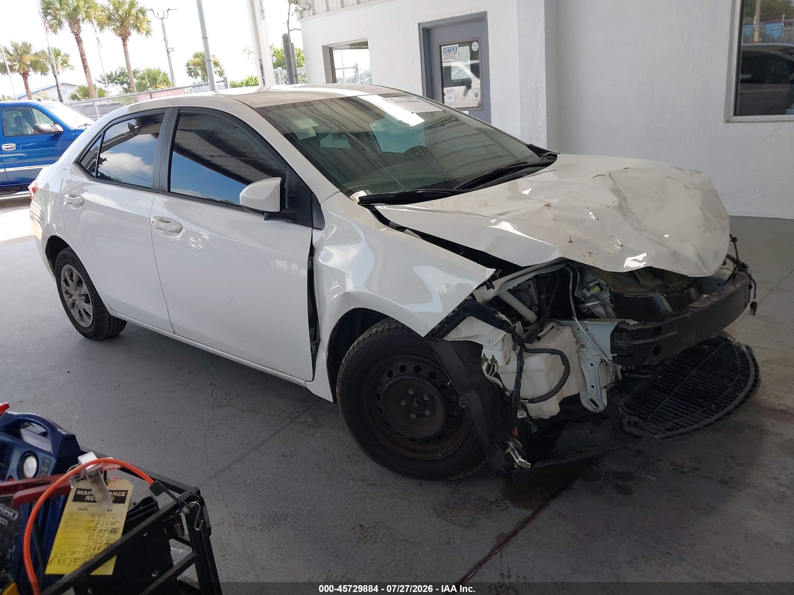 2014 Toyota Corolla L Белый vin: 2T1BURHE4EC185748