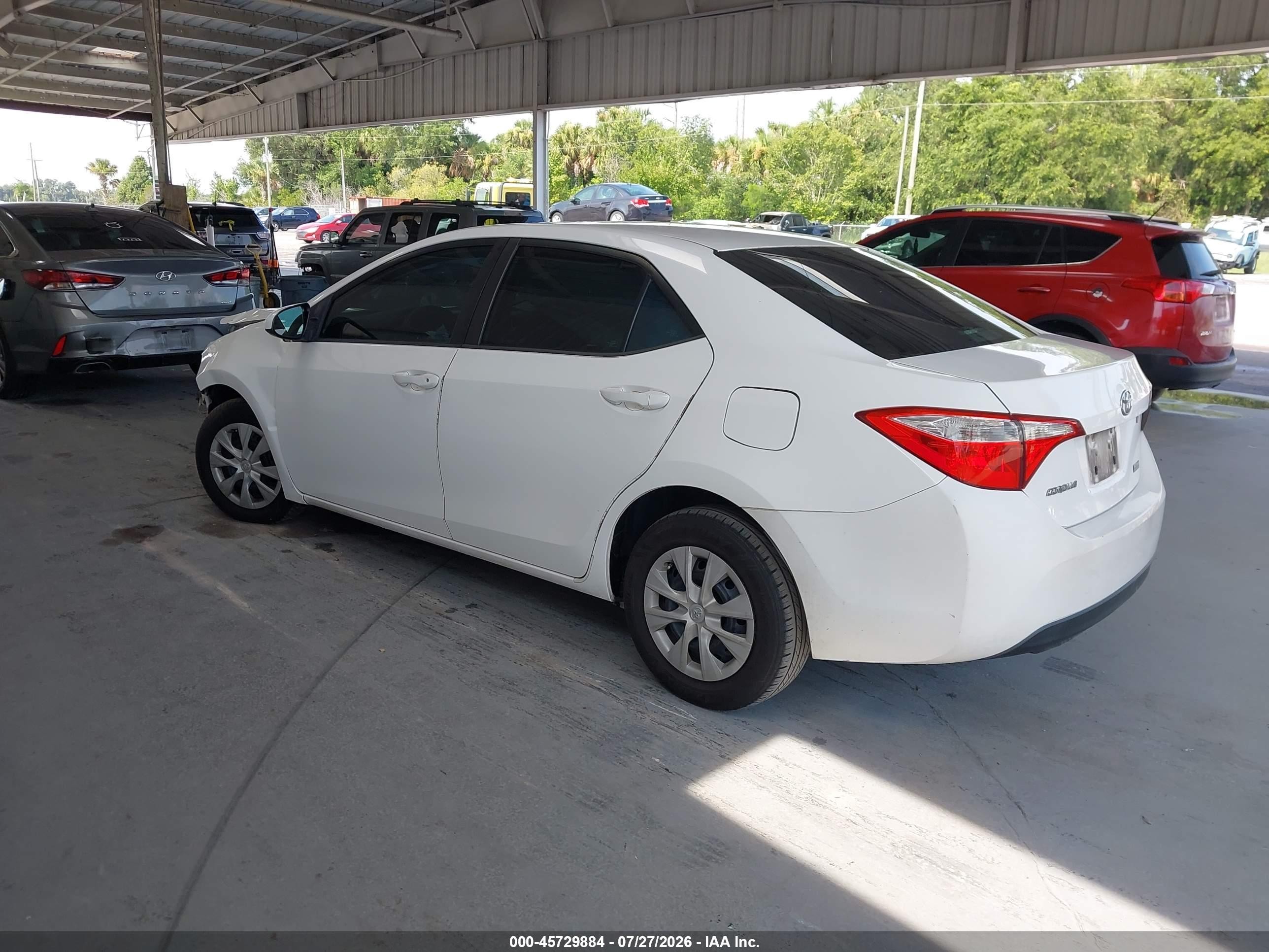 2014 Toyota Corolla L White vin: 2T1BURHE4EC185748