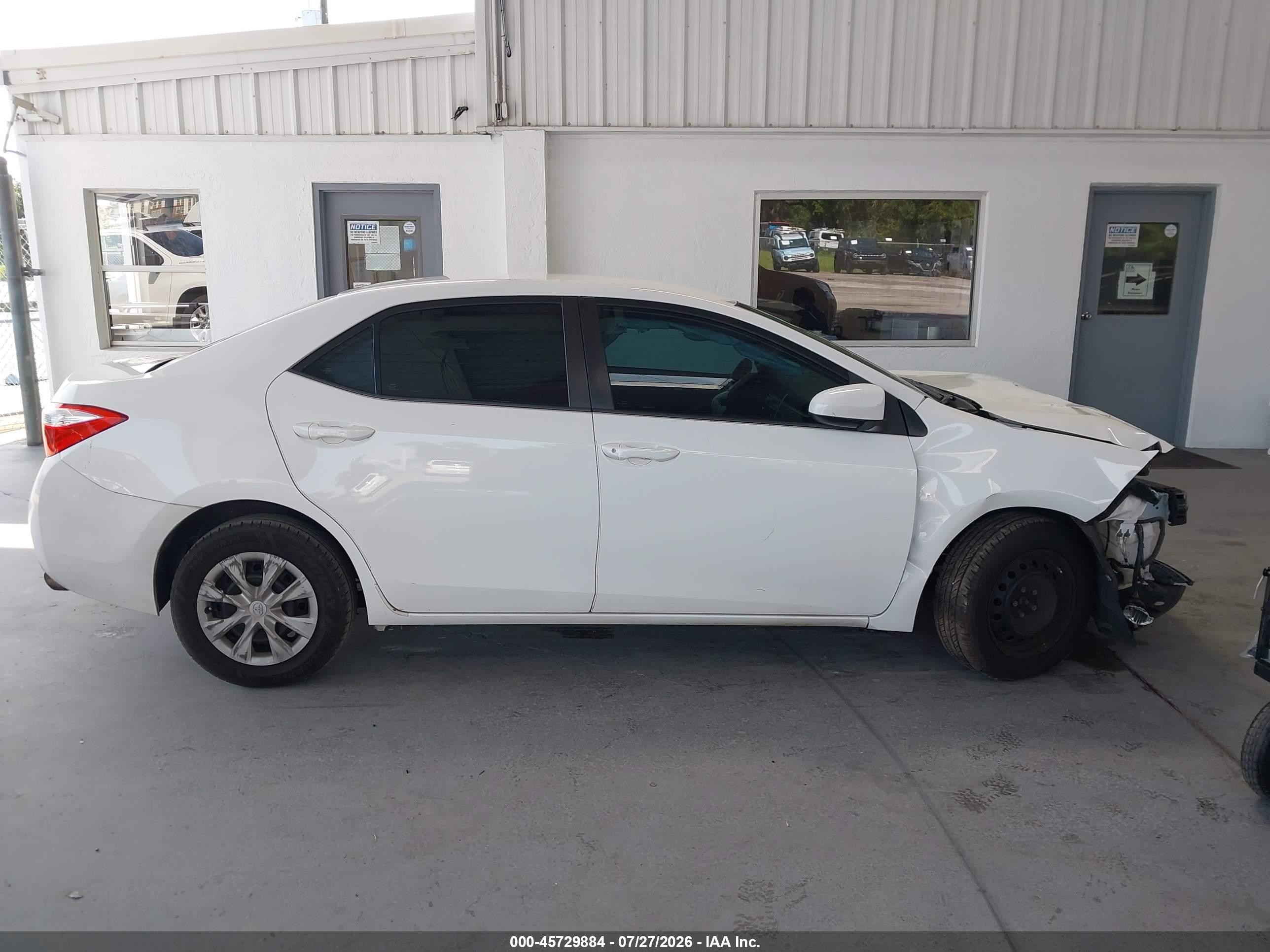 2014 Toyota Corolla L White vin: 2T1BURHE4EC185748