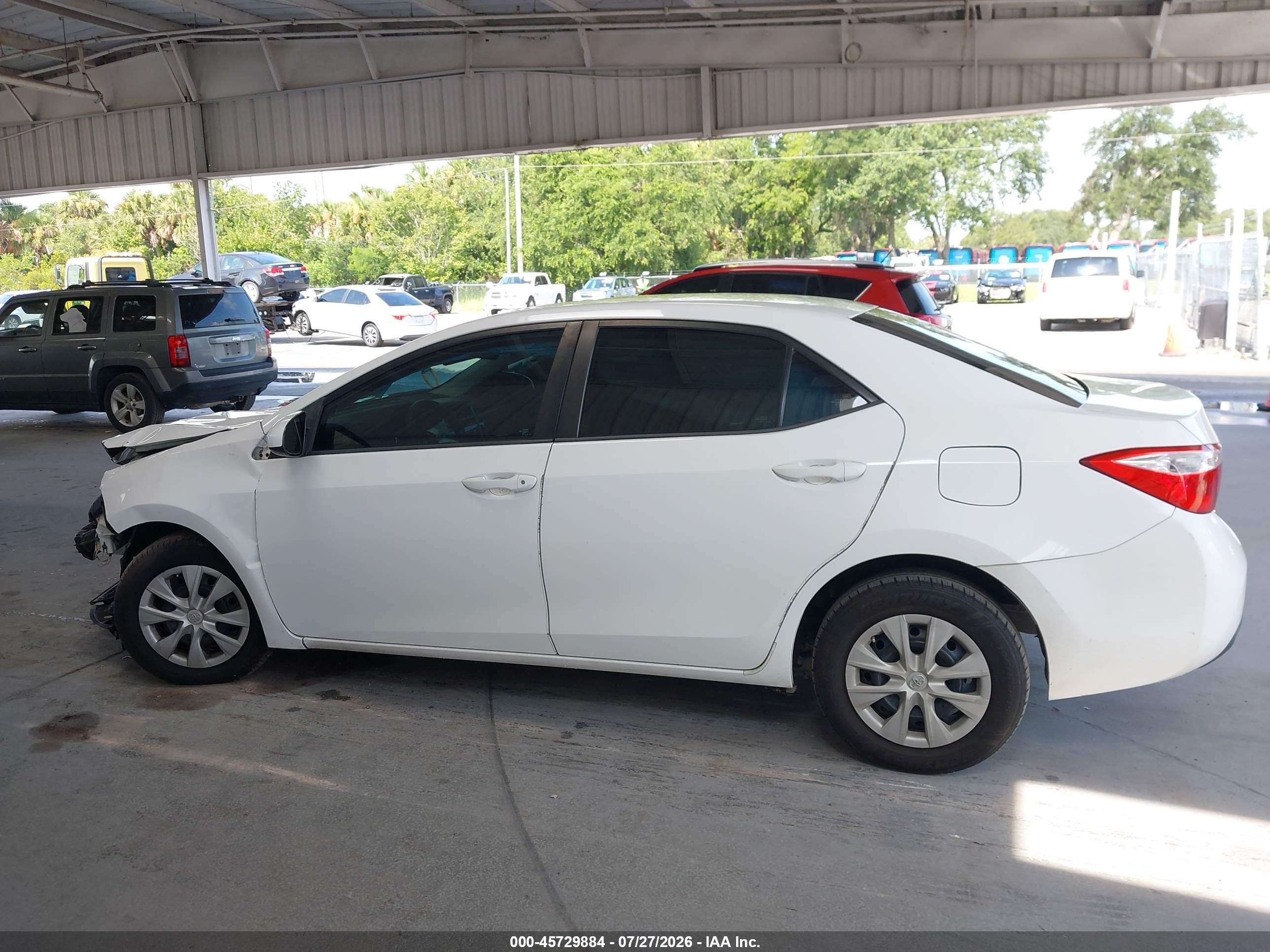 2014 Toyota Corolla L White vin: 2T1BURHE4EC185748