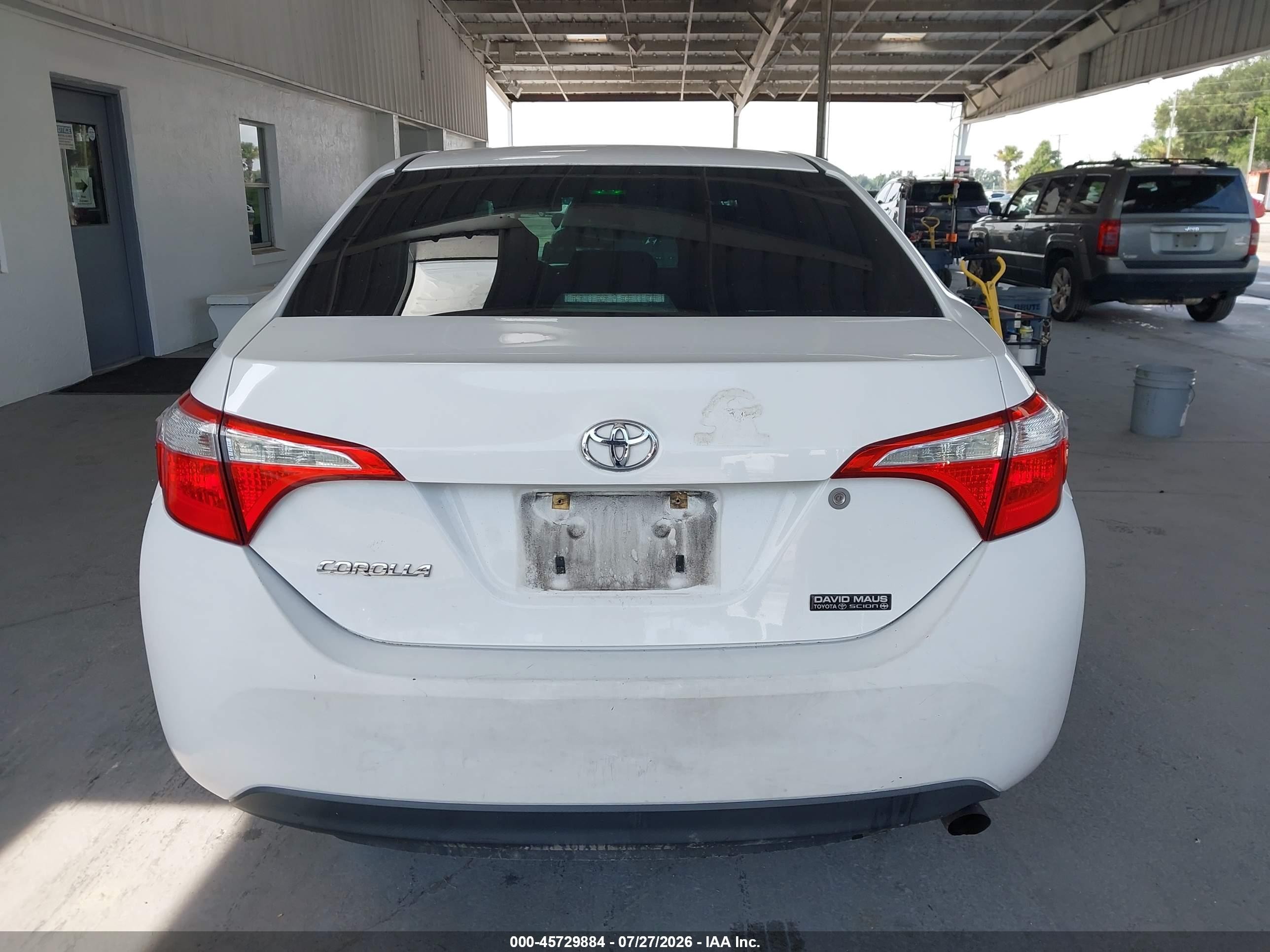 2014 Toyota Corolla L White vin: 2T1BURHE4EC185748