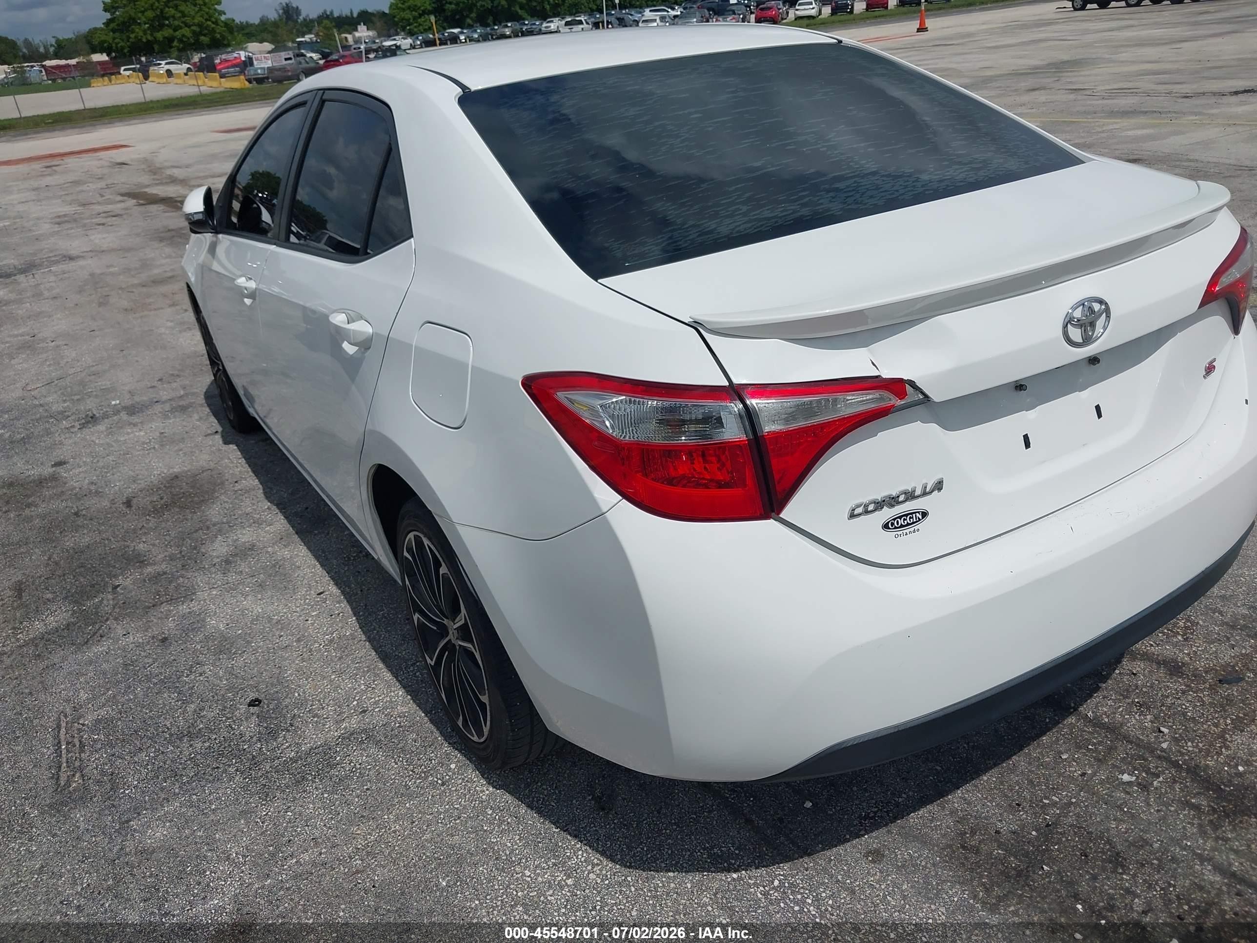 2014 Toyota Corolla S Plus White vin: 2T1BURHE4EC186513