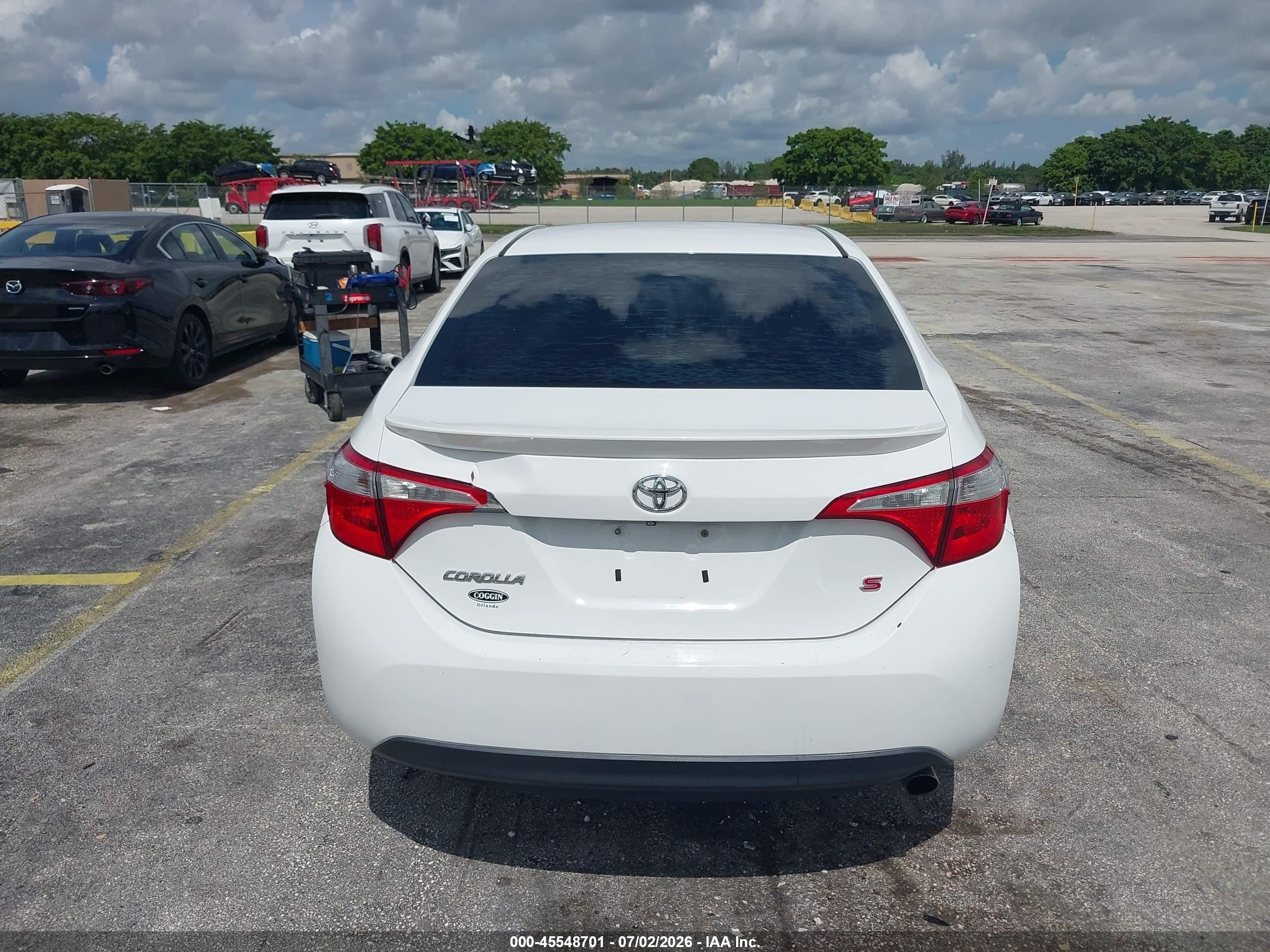 2014 Toyota Corolla S Plus White vin: 2T1BURHE4EC186513