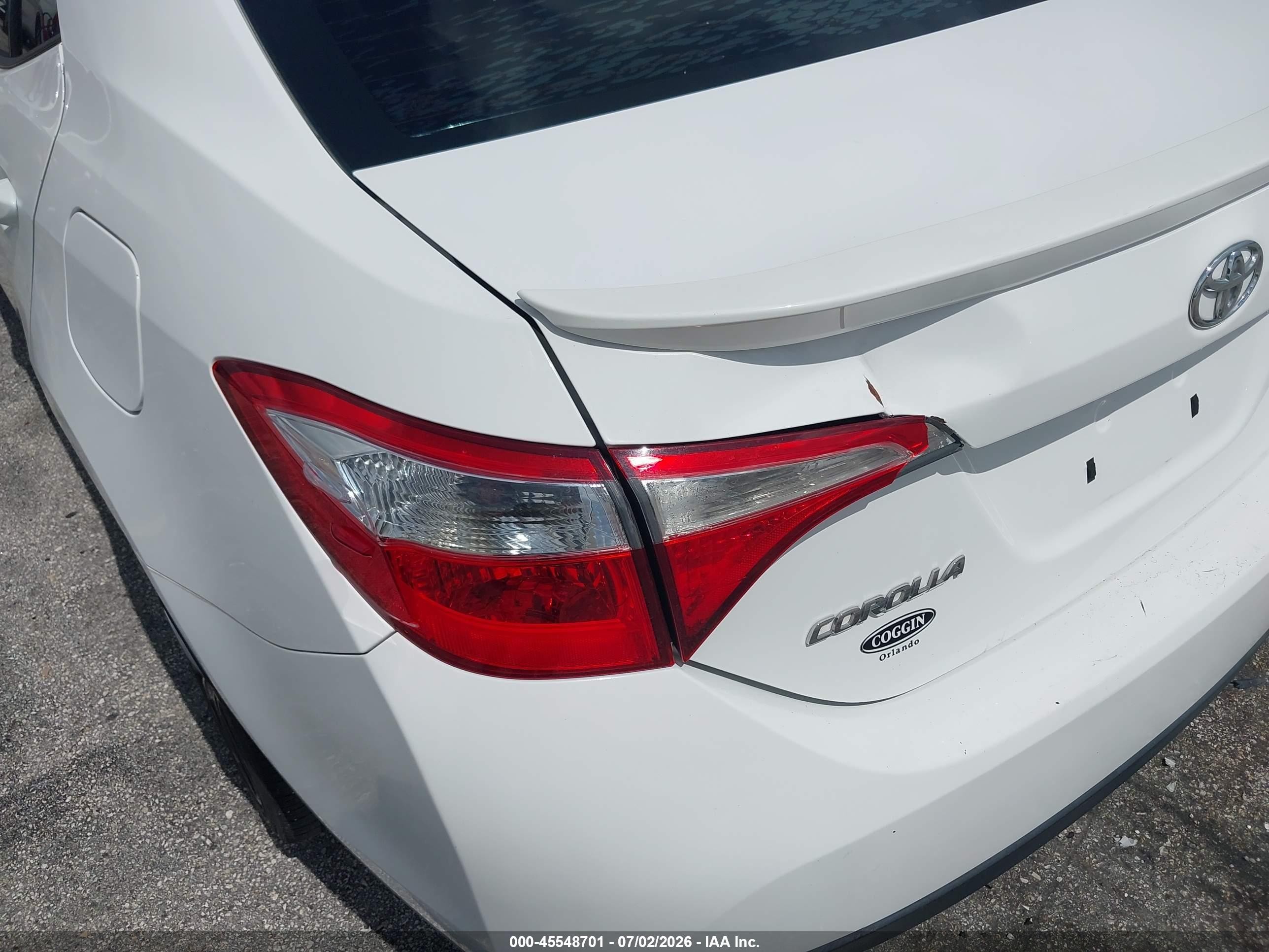 2014 Toyota Corolla S Plus White vin: 2T1BURHE4EC186513