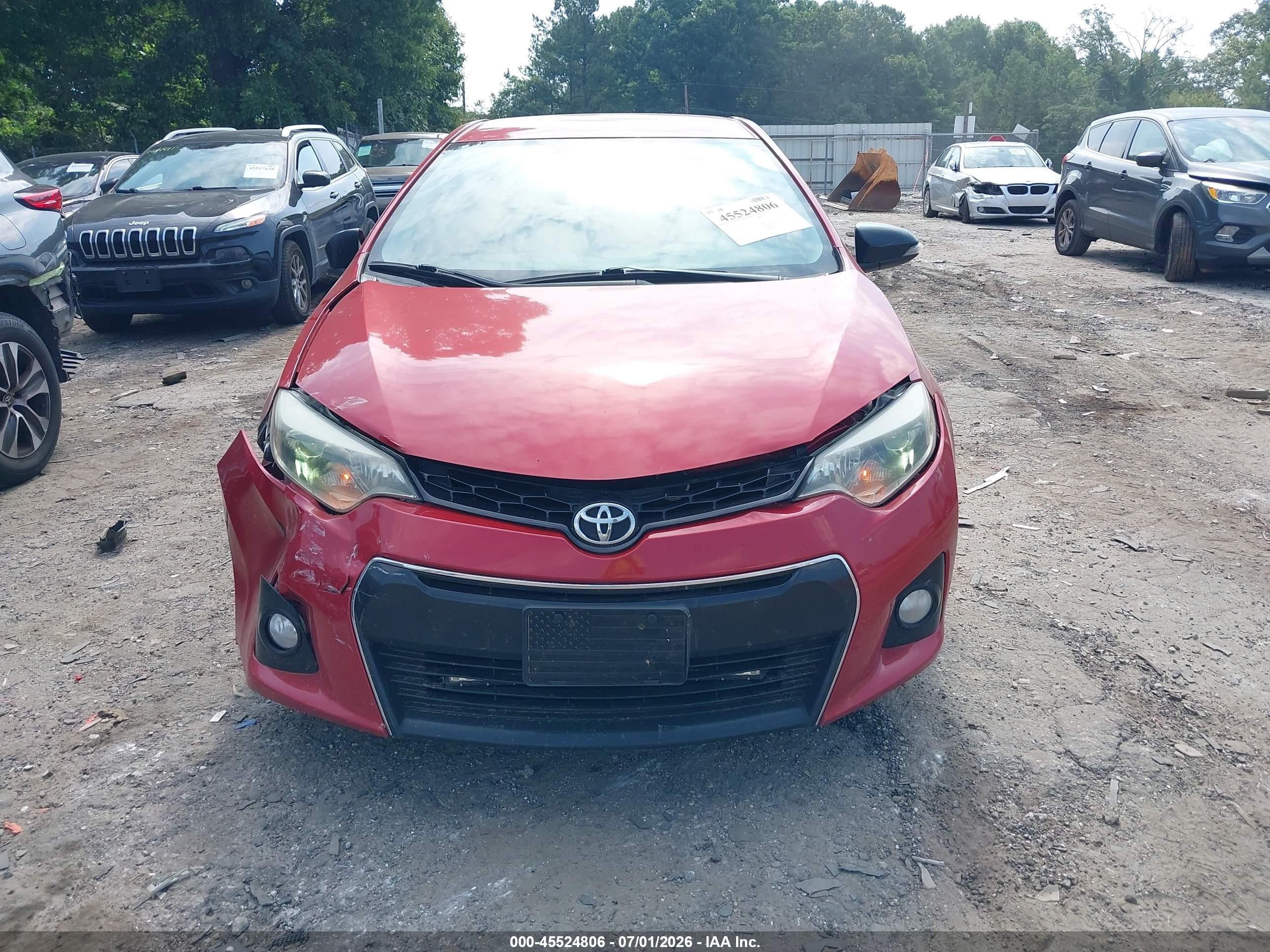 2014 Toyota Corolla S Plus Red vin: 2T1BURHE4EC190612