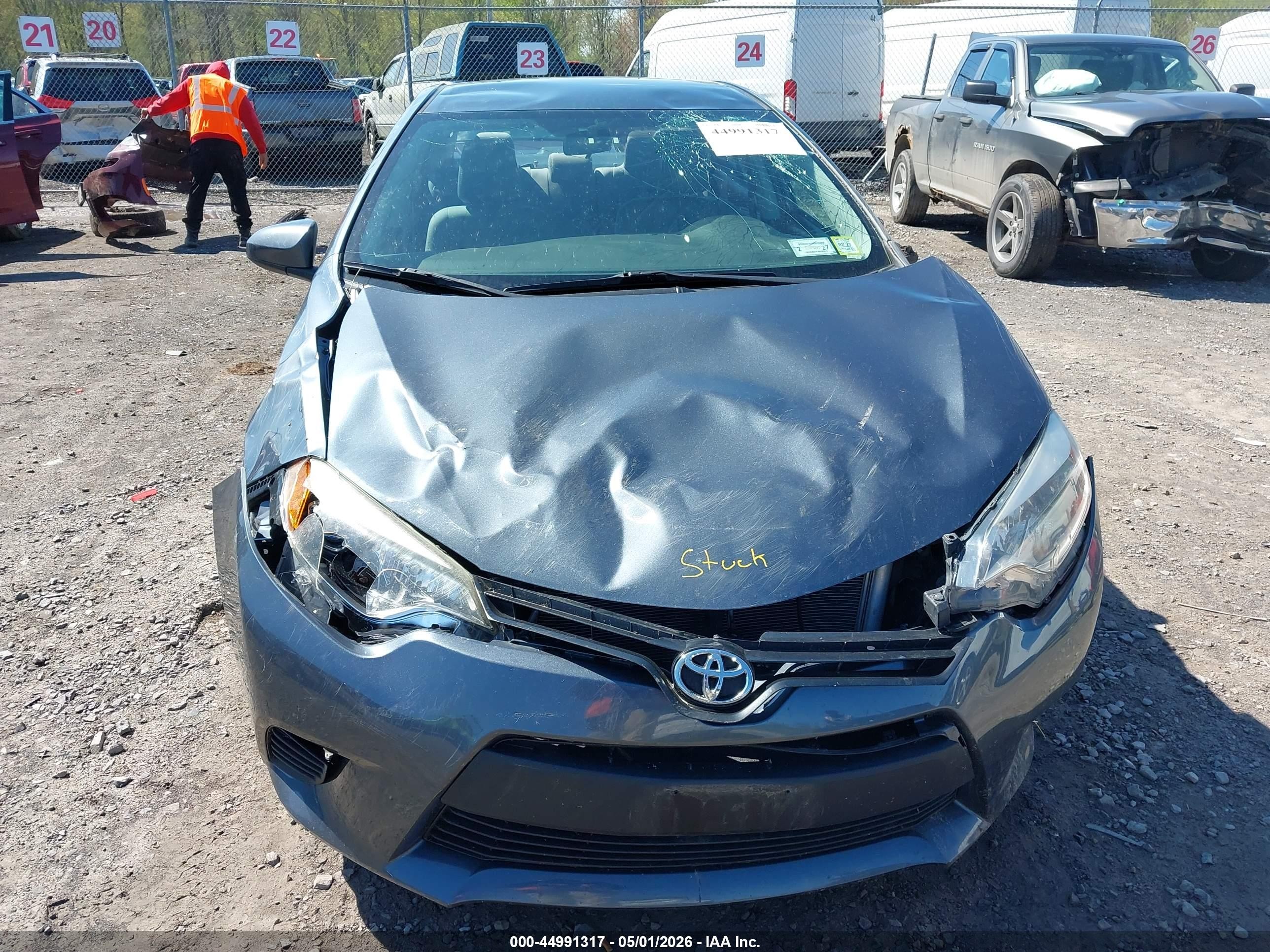 2014 Toyota Corolla Le Gray vin: 2T1BURHE4EC224595