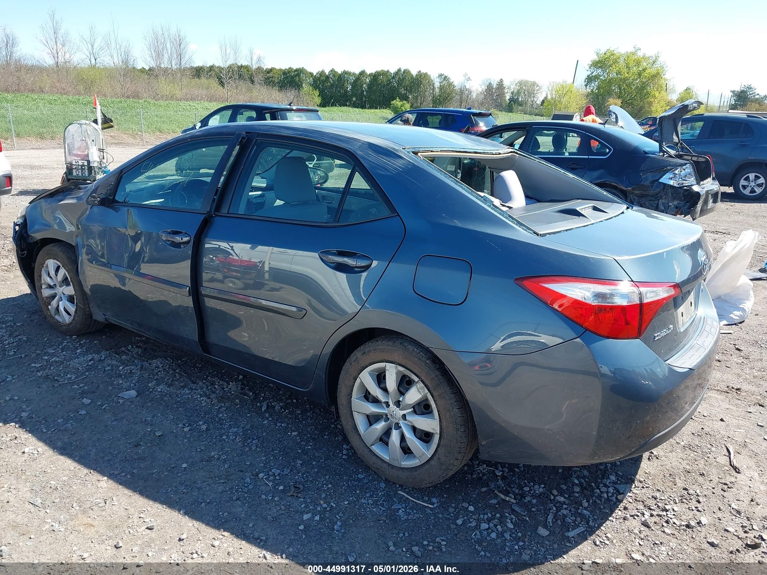 2014 Toyota Corolla Le Gray vin: 2T1BURHE4EC224595