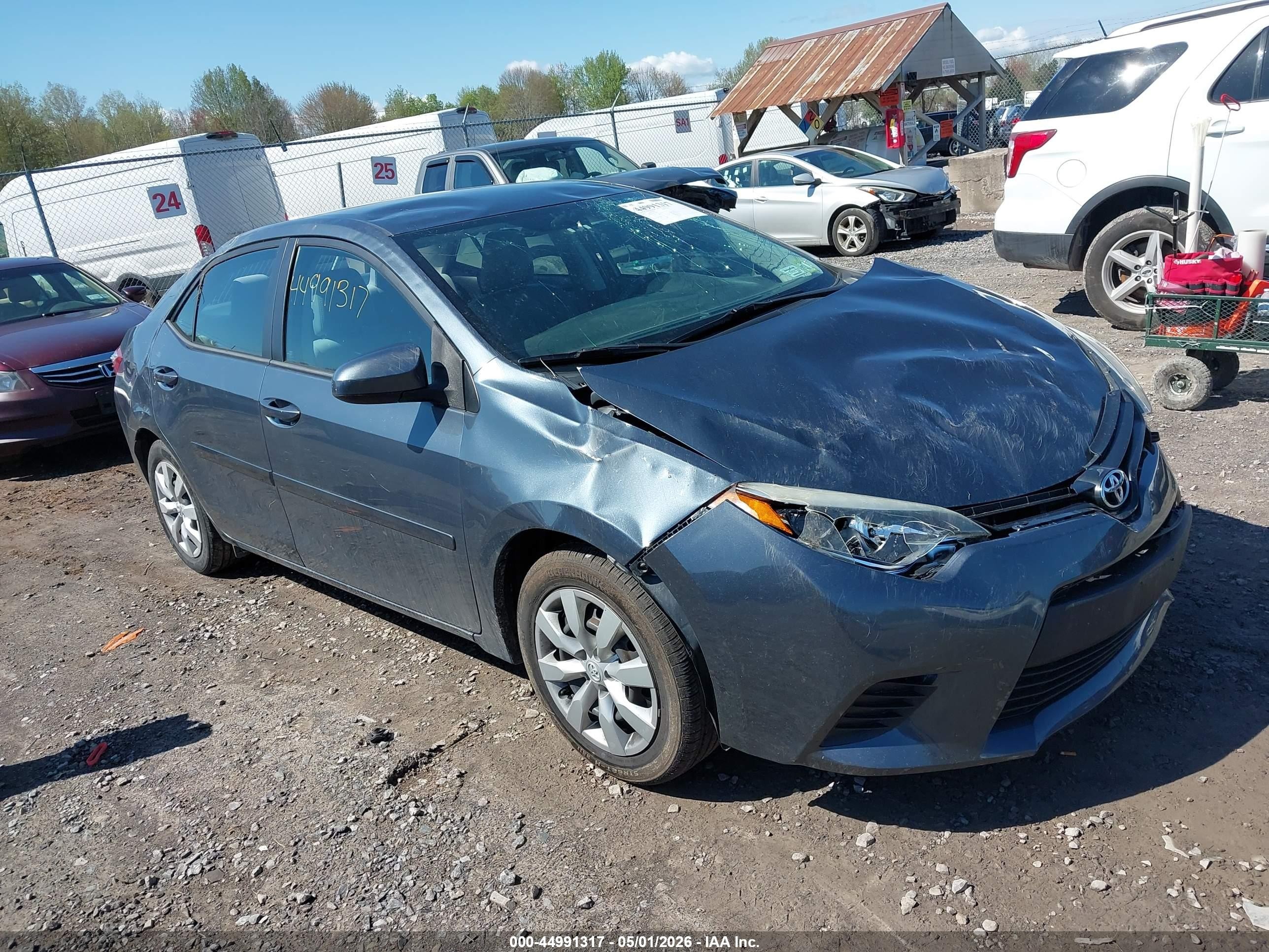 2014 Toyota Corolla Le Gray vin: 2T1BURHE4EC224595