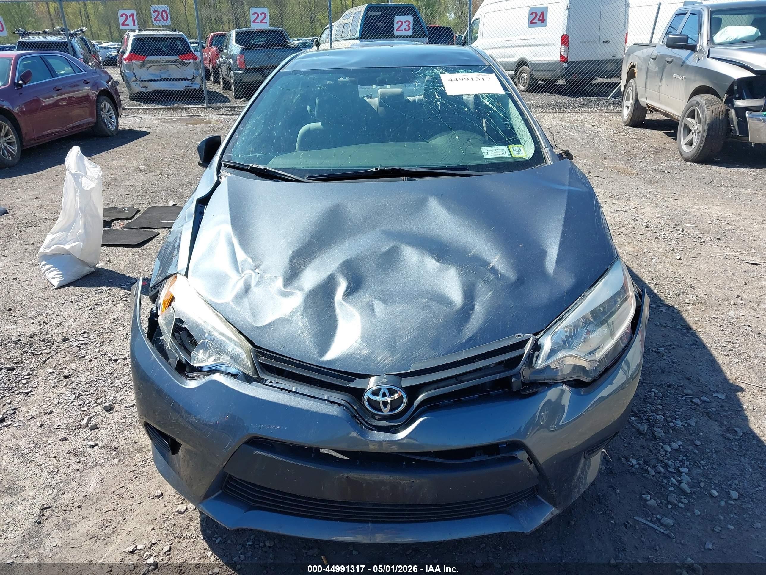 2014 Toyota Corolla Le Gray vin: 2T1BURHE4EC224595
