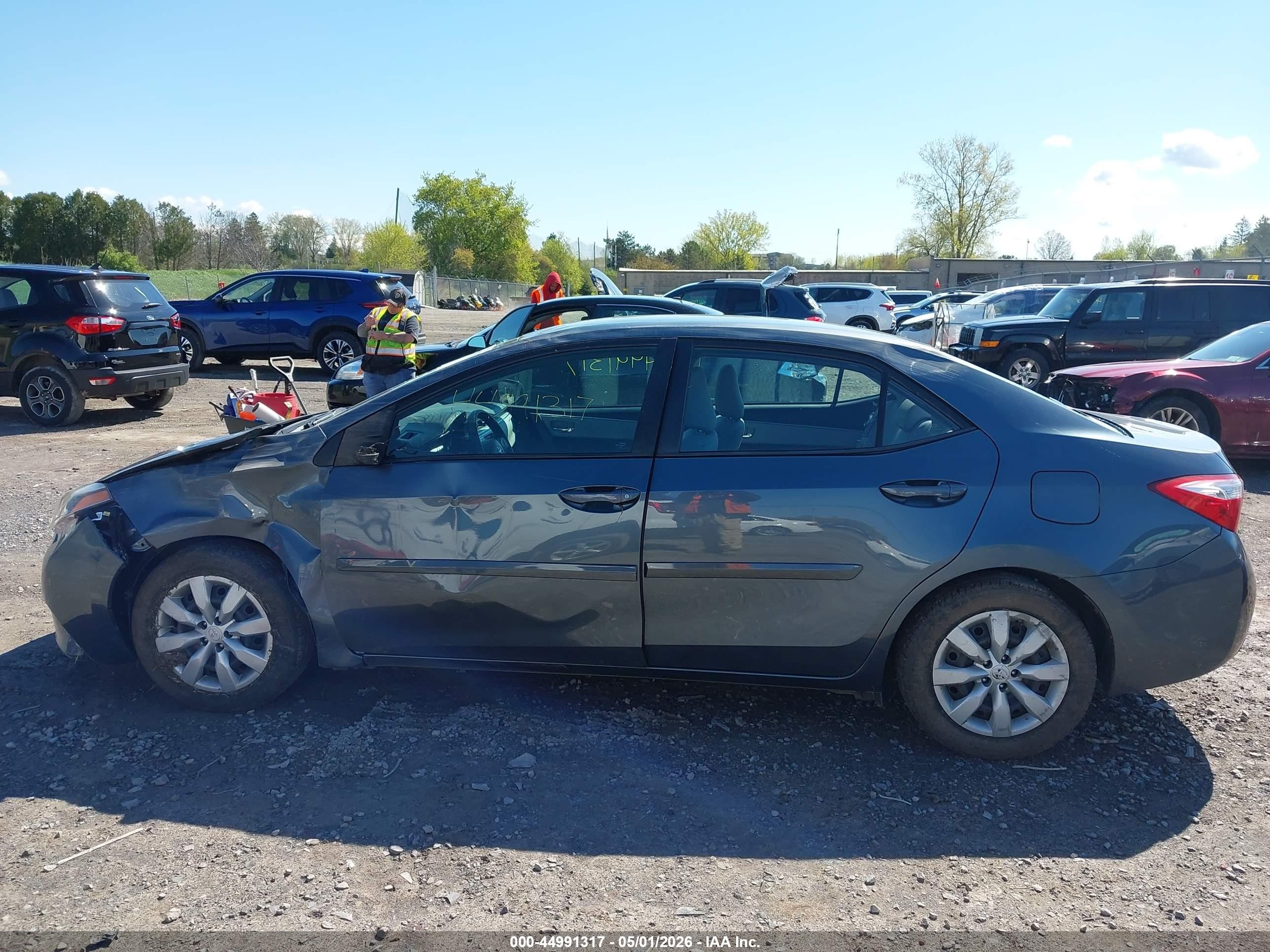 2014 Toyota Corolla Le Gray vin: 2T1BURHE4EC224595
