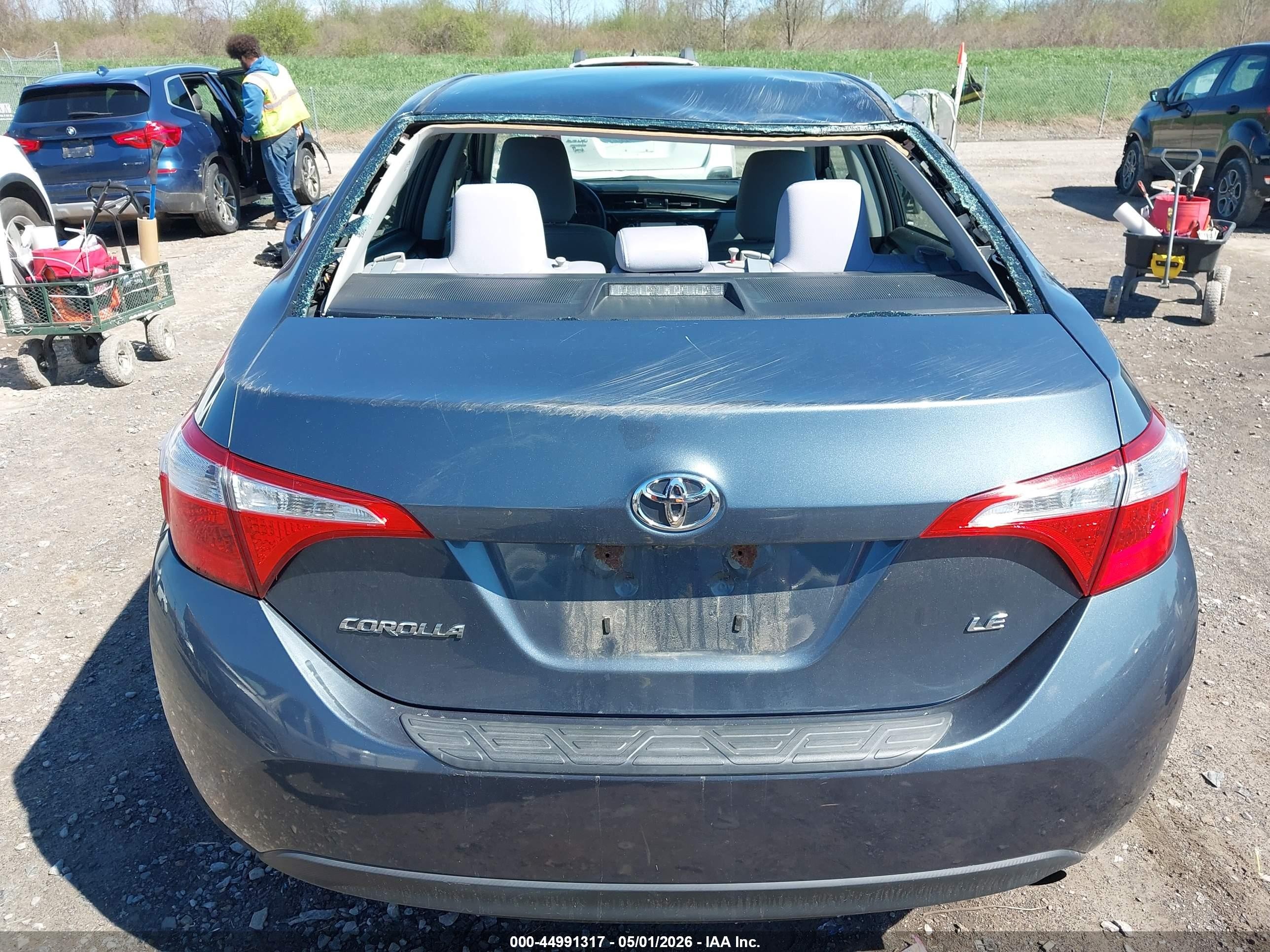 2014 Toyota Corolla Le Gray vin: 2T1BURHE4EC224595