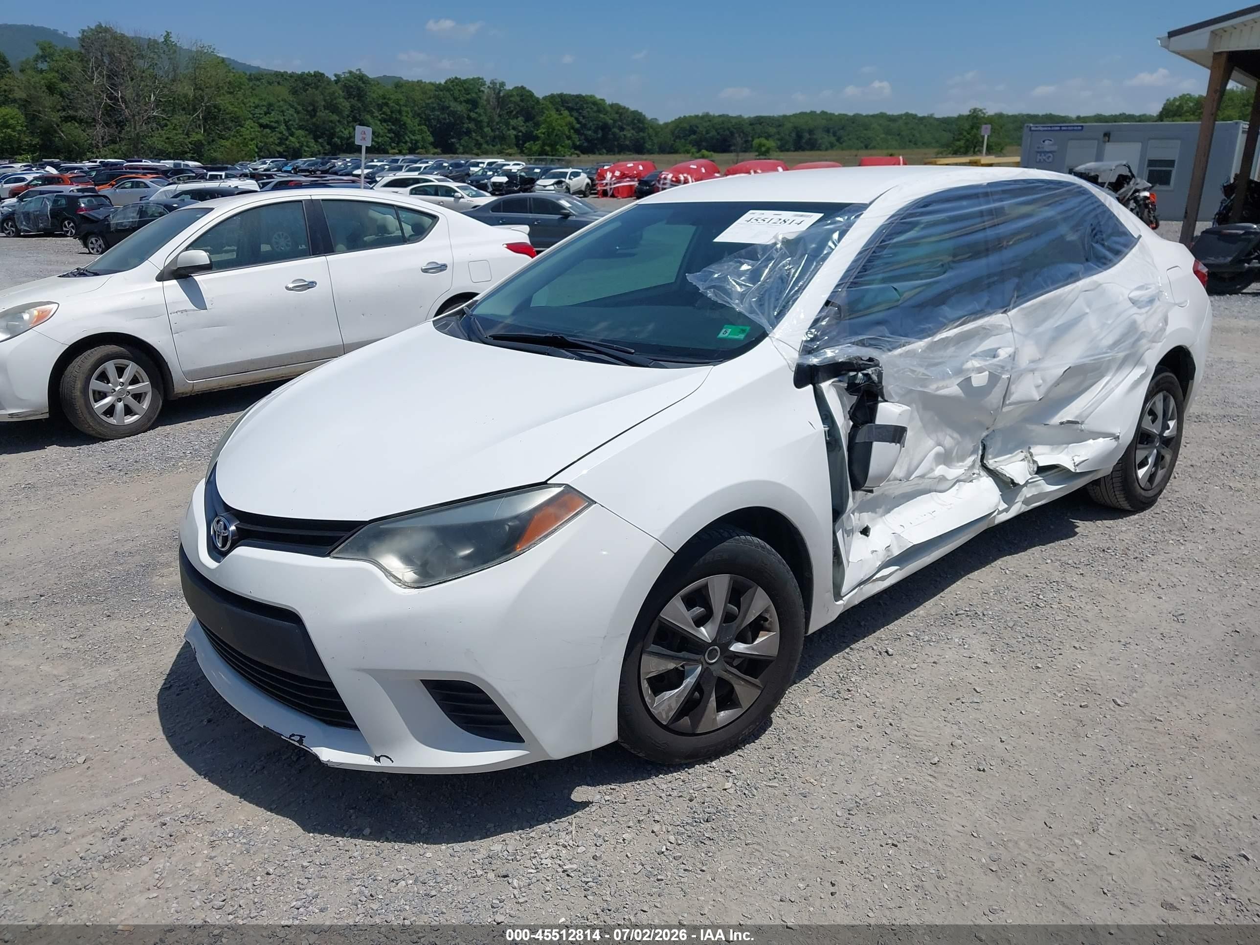 2014 Toyota Corolla L White vin: 2T1BURHE4EC227996