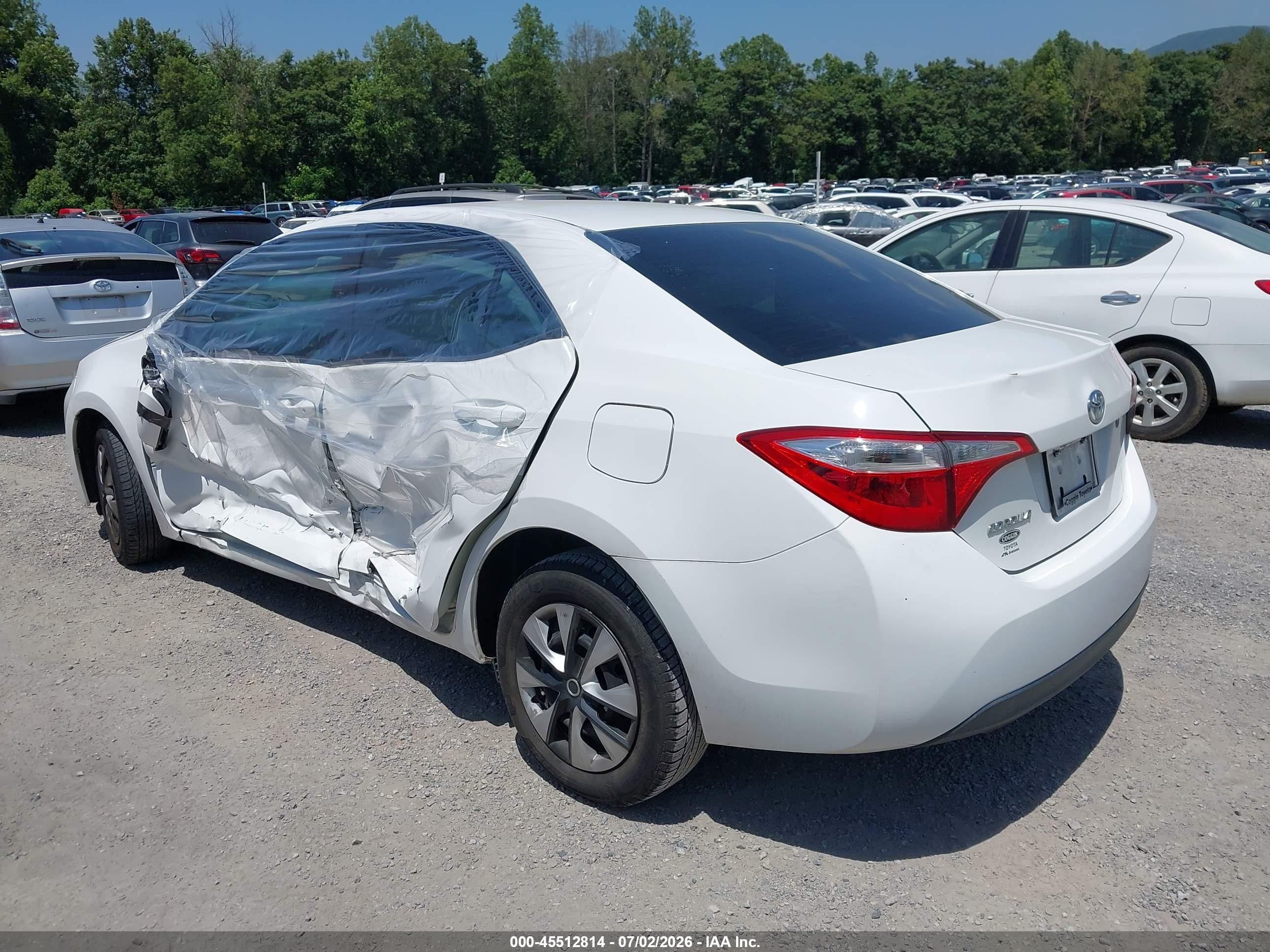 2014 Toyota Corolla L White vin: 2T1BURHE4EC227996